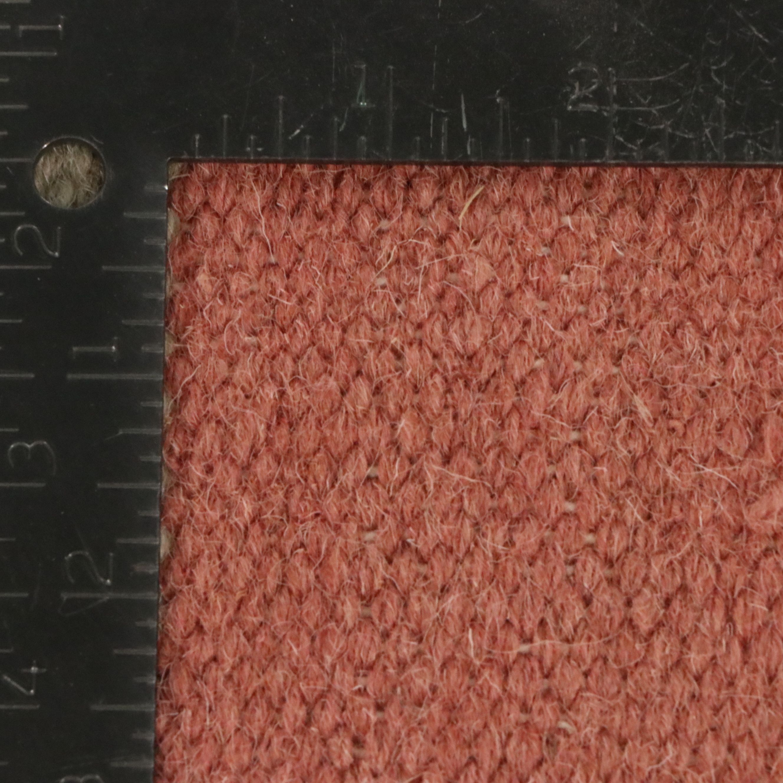 8'11 x 12'1 Handwoven Ballard Designs "Sumera" Coral Striped Room-Sized Rug