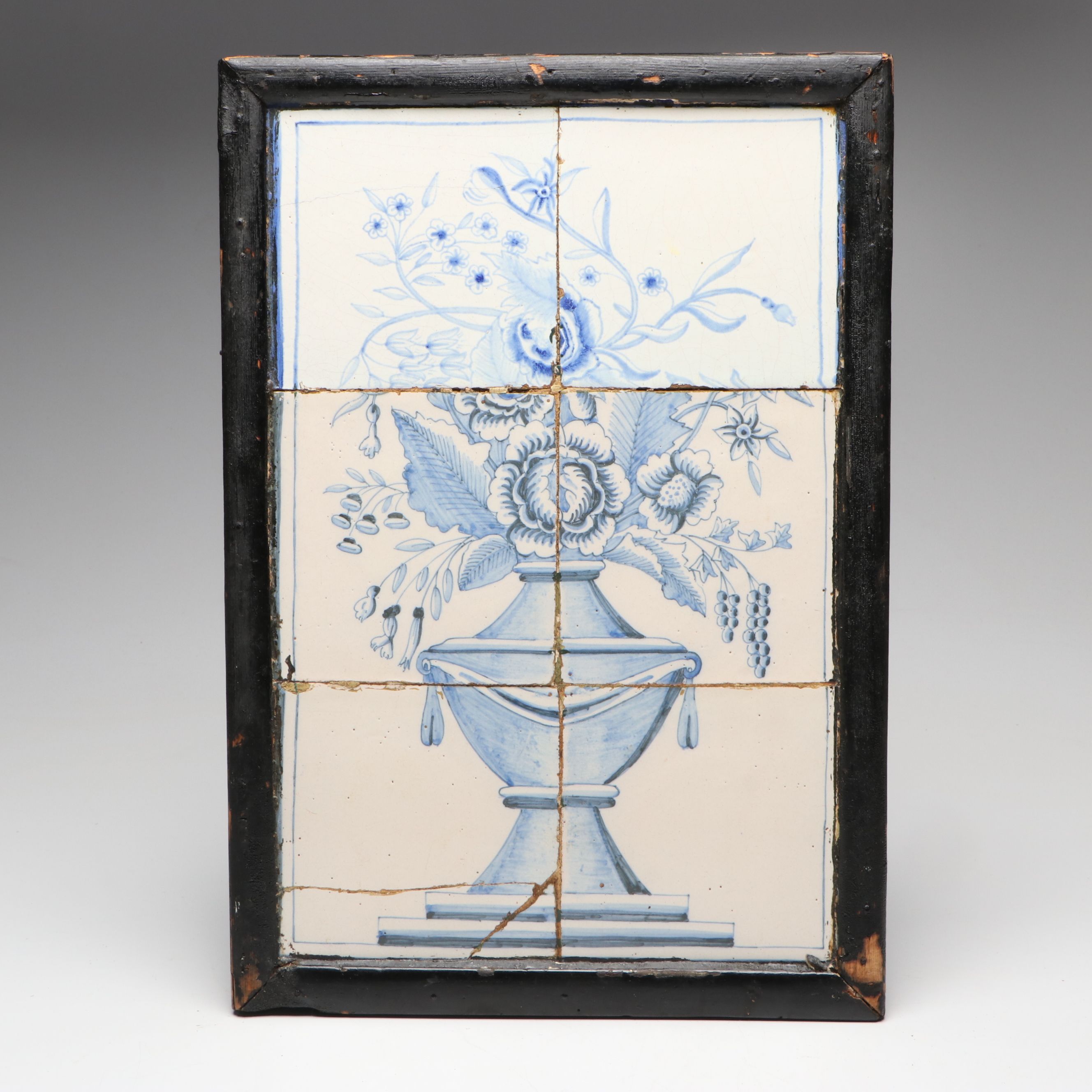 Decorative Blue on White Tiles