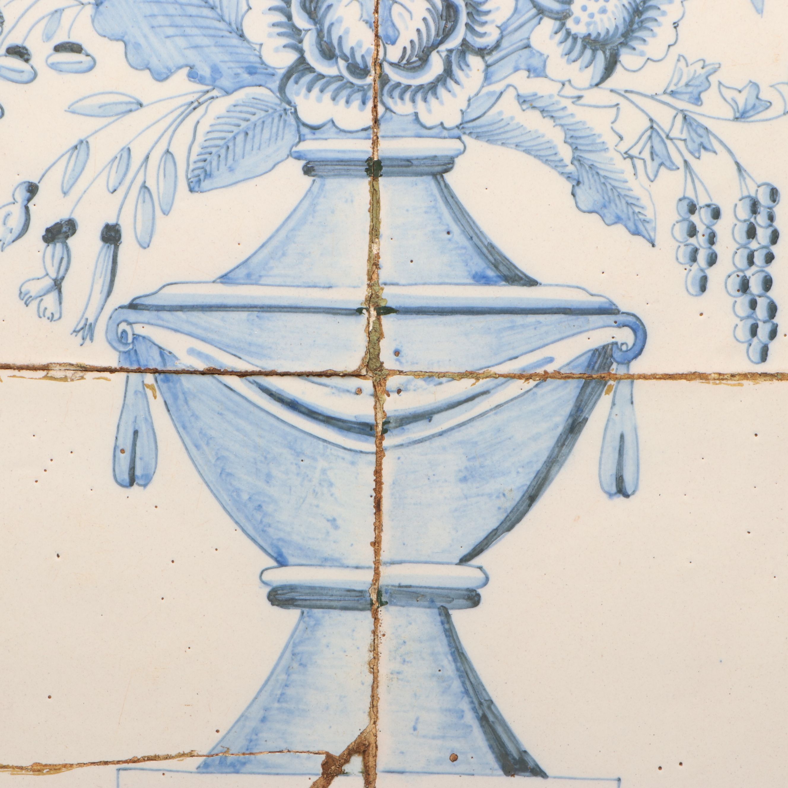 Decorative Blue on White Tiles