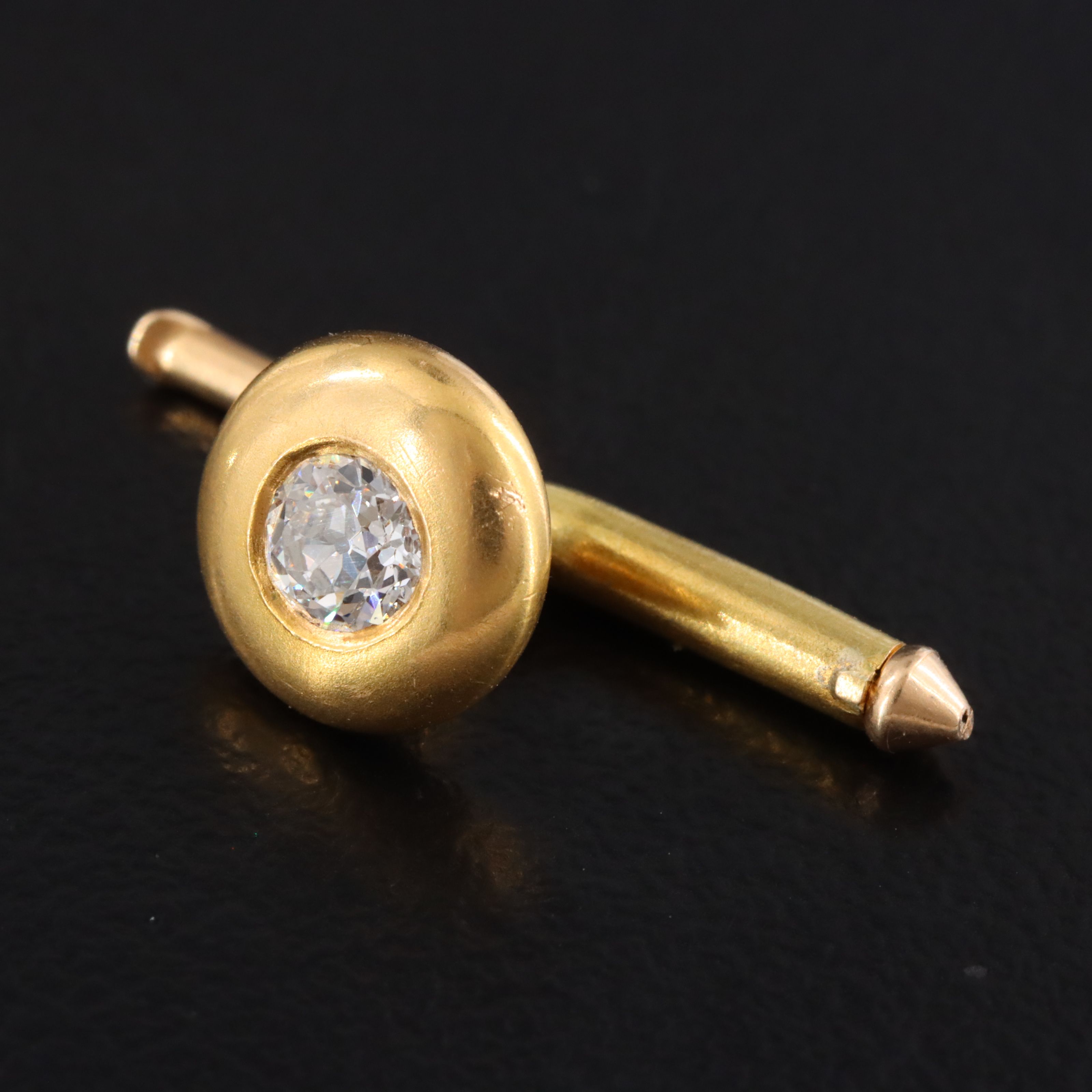Krementz 14K 0.33 CT Diamond Shirt Stud, Early 1900s