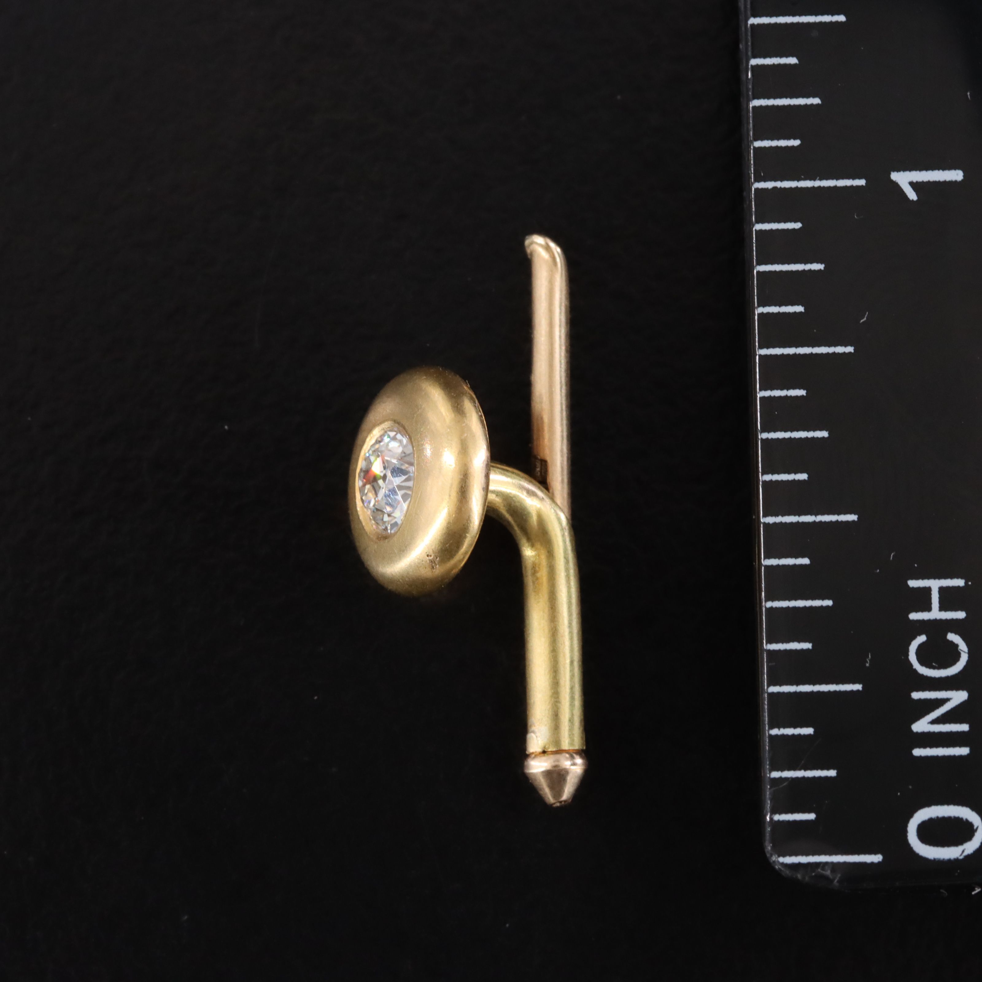 Krementz 14K 0.33 CT Diamond Shirt Stud, Early 1900s