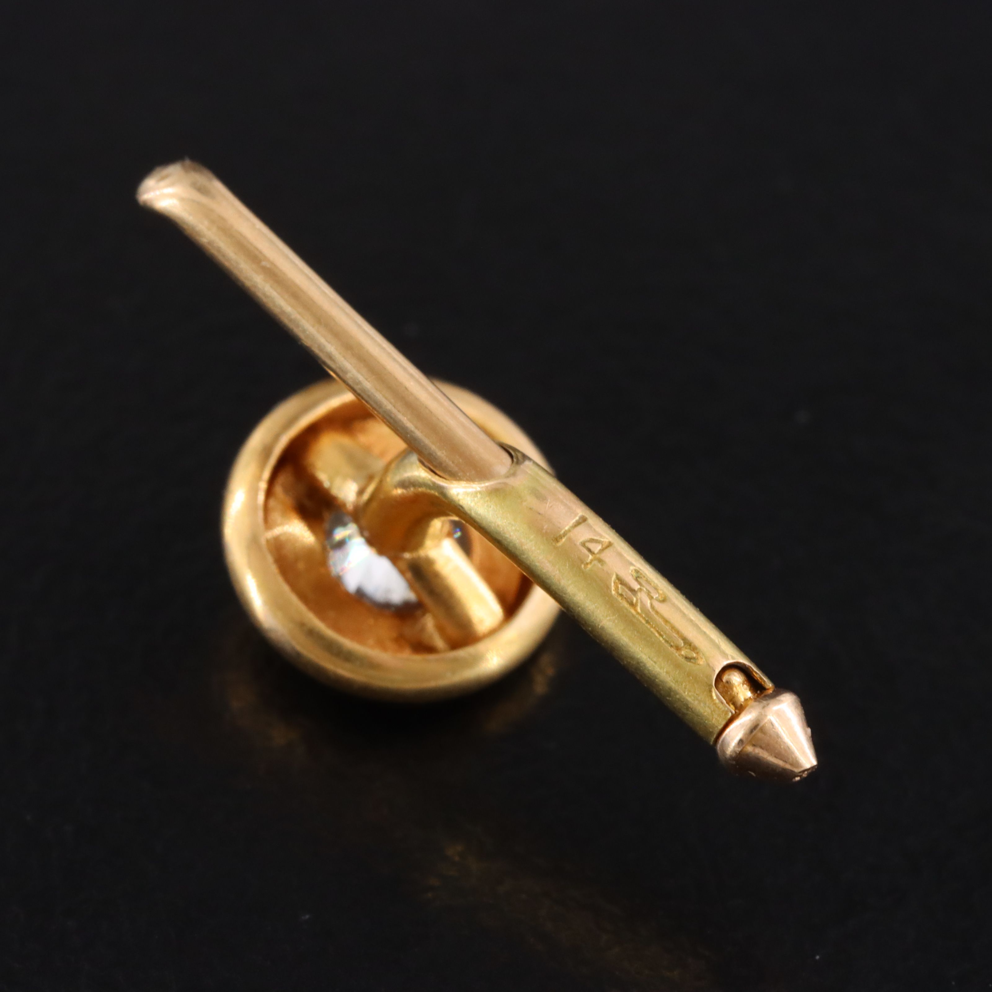 Krementz 14K 0.33 CT Diamond Shirt Stud, Early 1900s