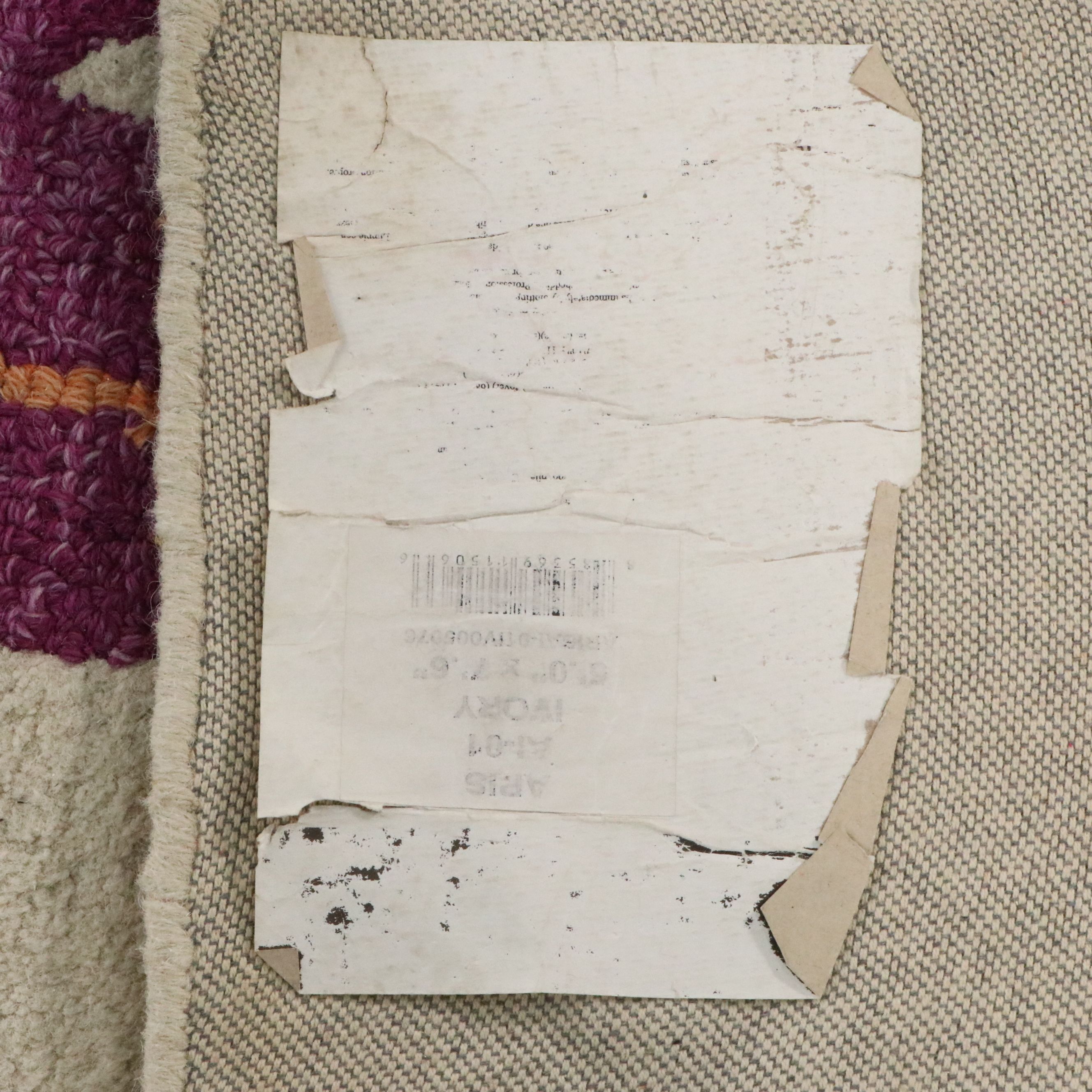 4'11 x 7'3 Mixed Process ARIS Indian Jacobean Floral Area Rug