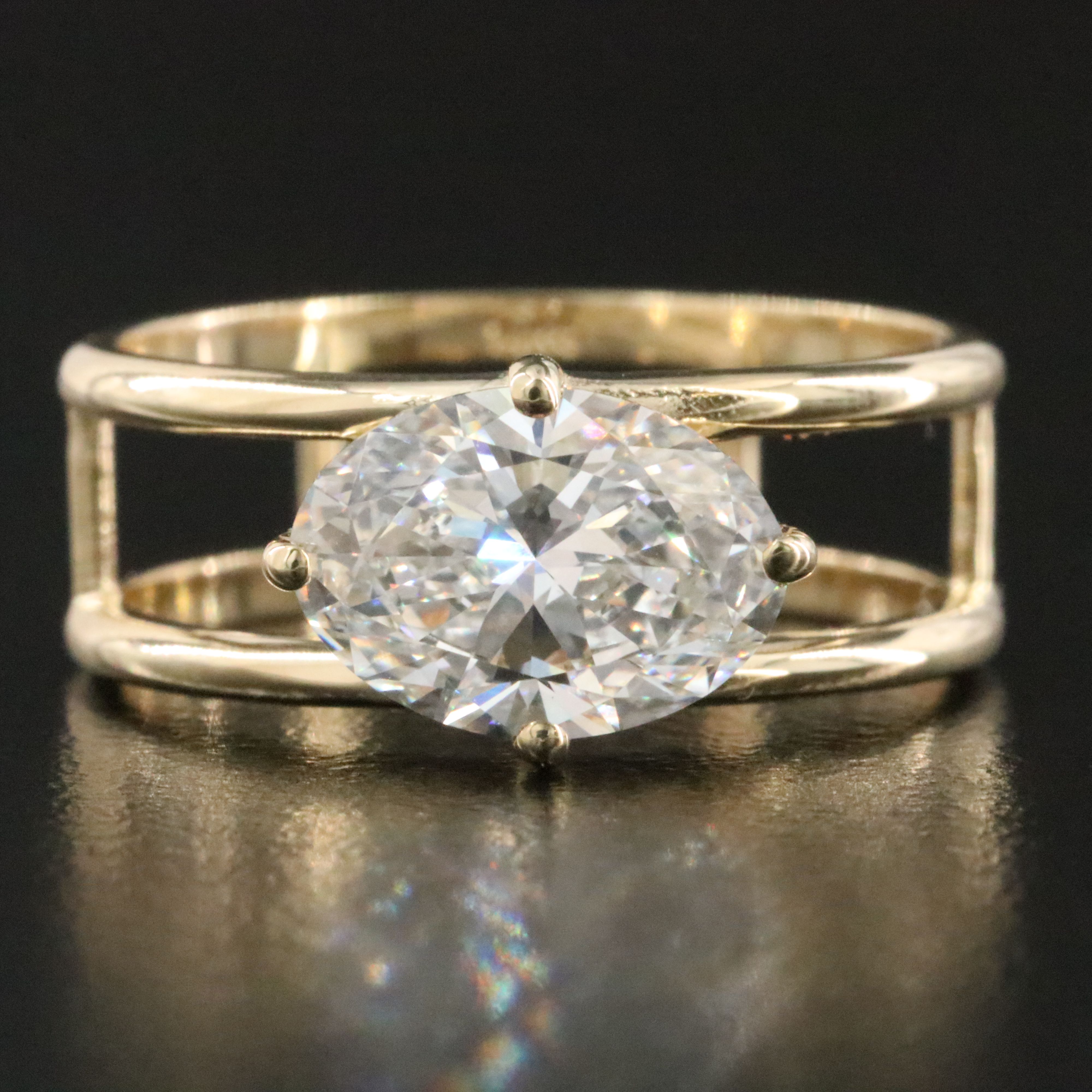 14K 2.01 CT Lab Grown Diamond Ring with IGI Report