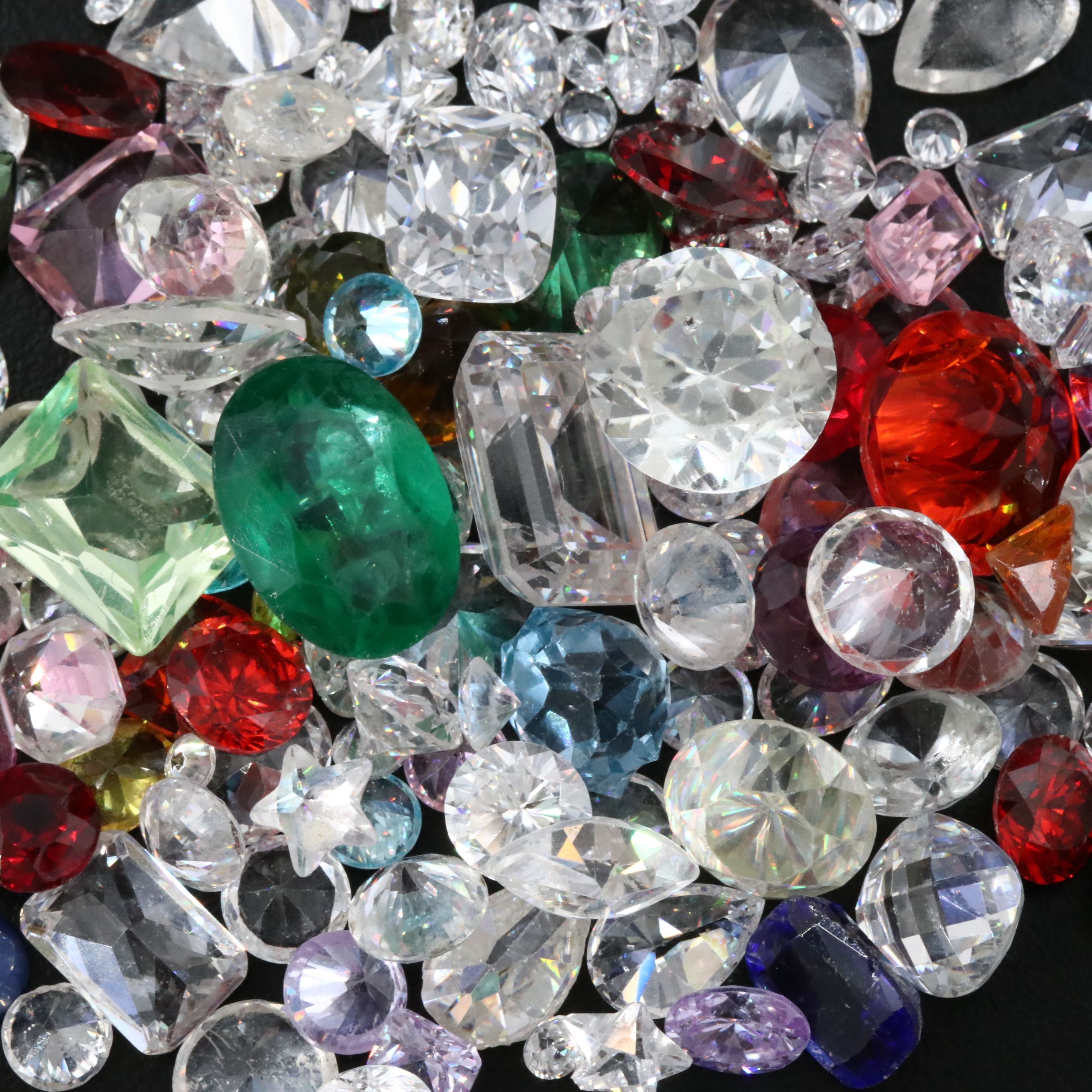 Loose 288.88 CTW Gemstones with Lab Grown Spinel and Lab Grown Star Sapphires