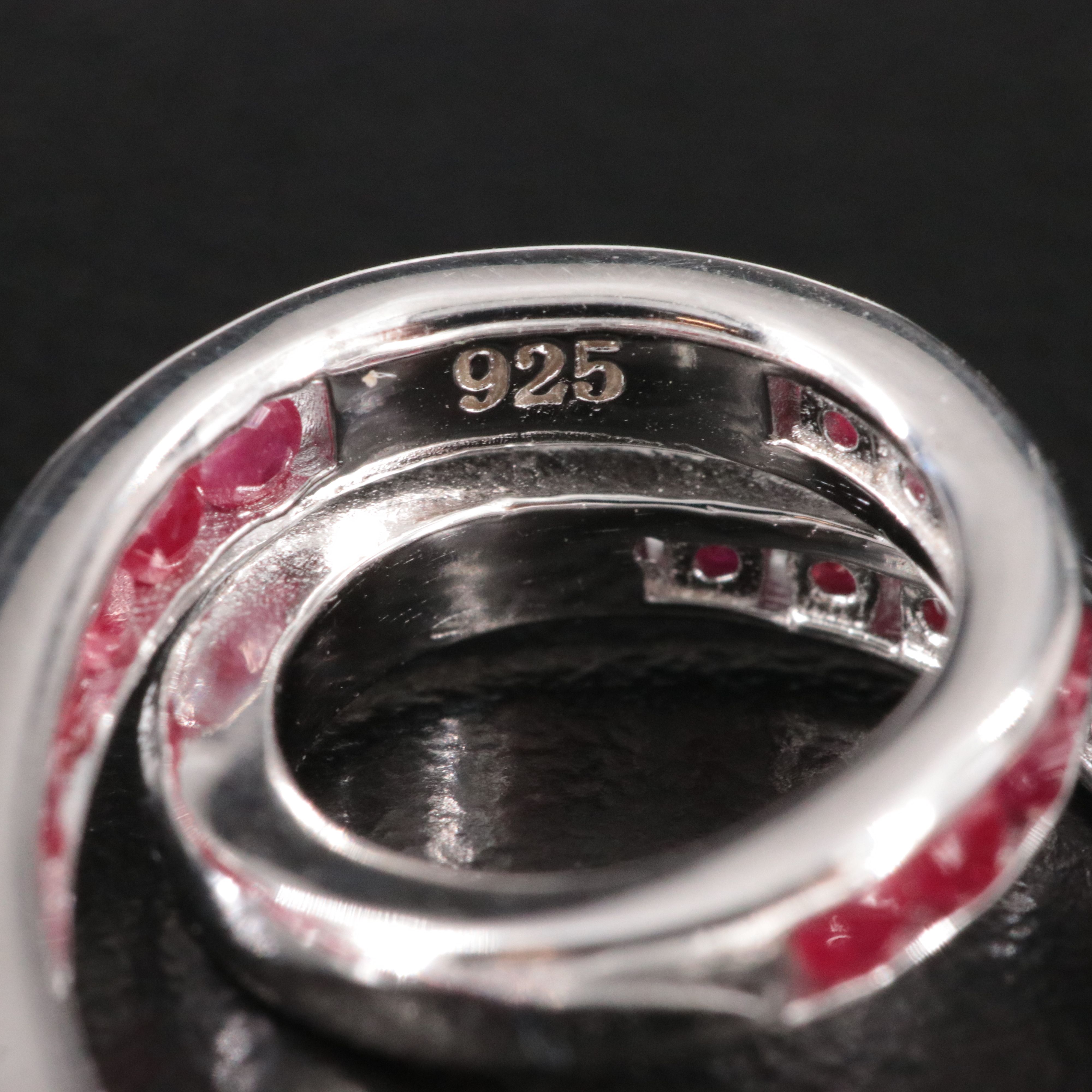 Sterling Ruby Inside Out Hoop Earrings