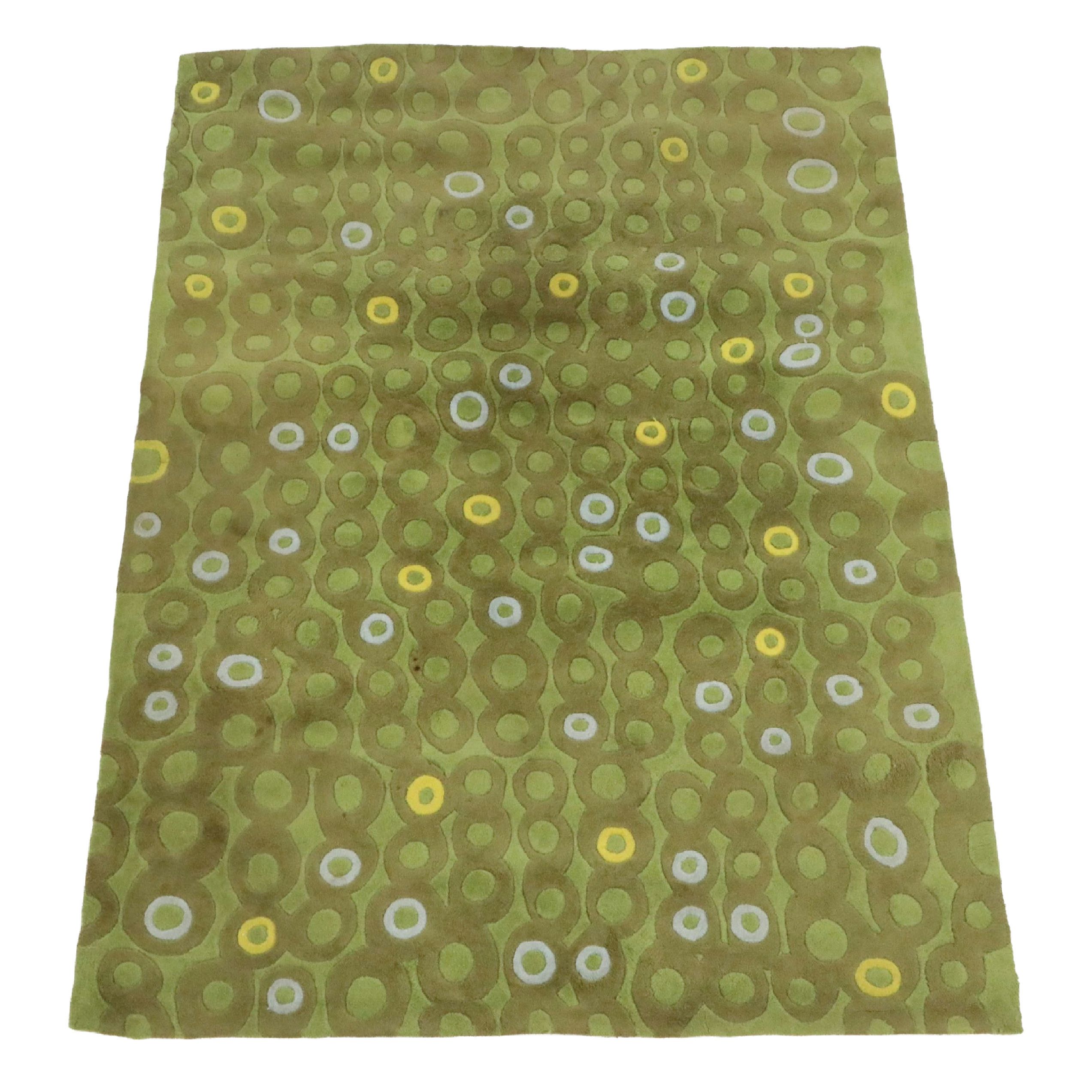 5' x 7'2 Hand-Tufted Modernist Style Area Rug