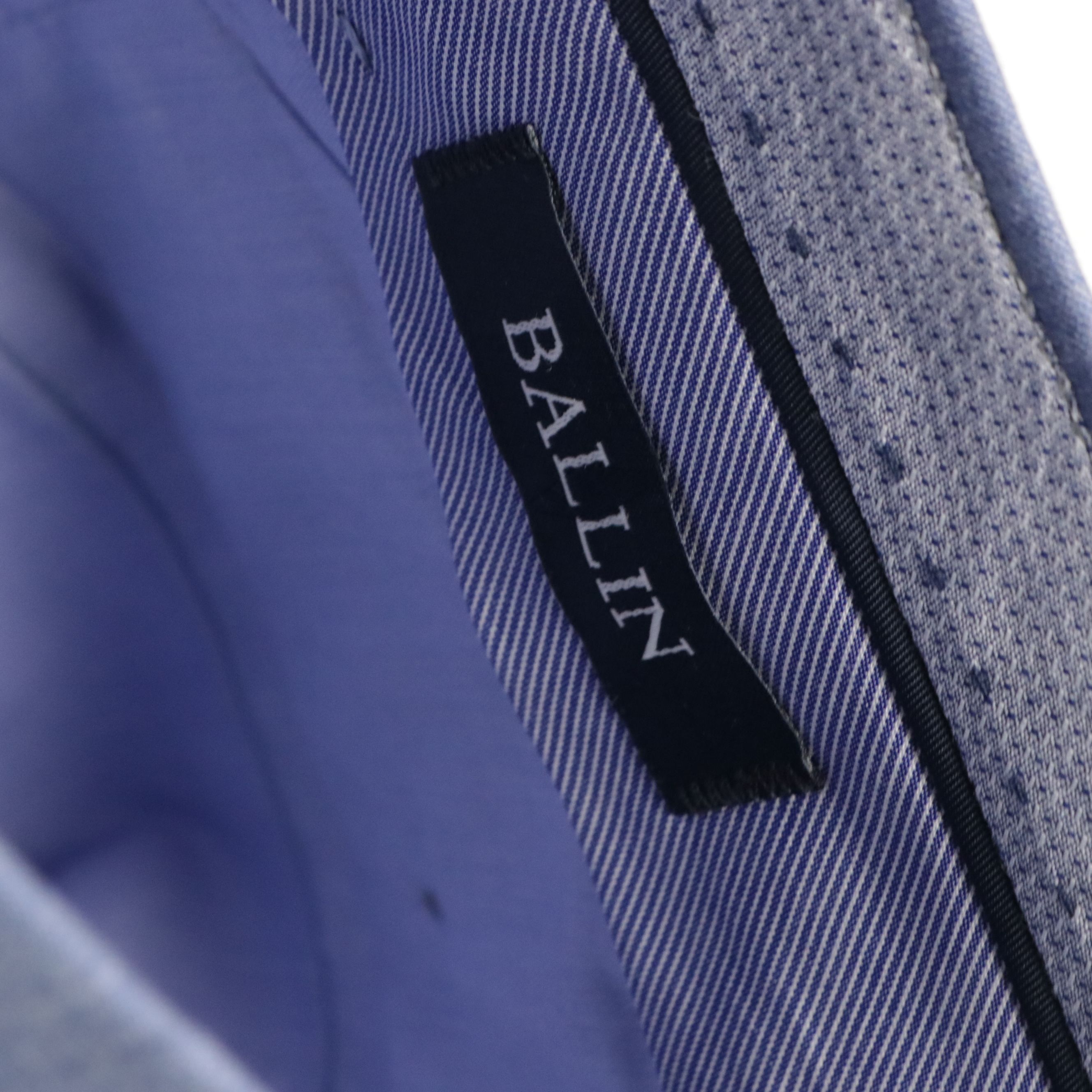 Men's Ballin Comfort-"Eze" Theo Slim Fit Dress Pants in Gray & Blue Wool, W Tags