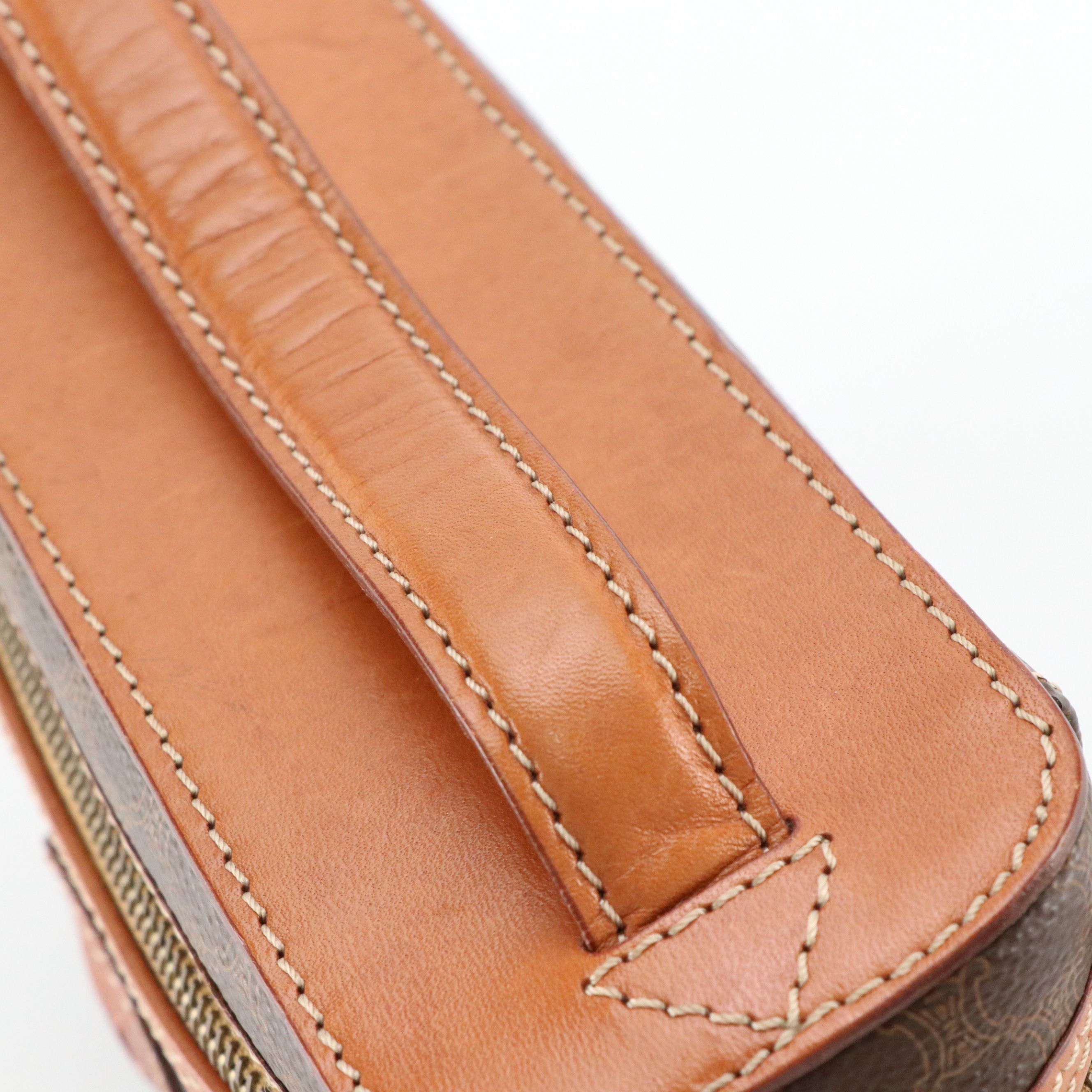 Celine Vanity Bag in Macadam Canvas and Leather