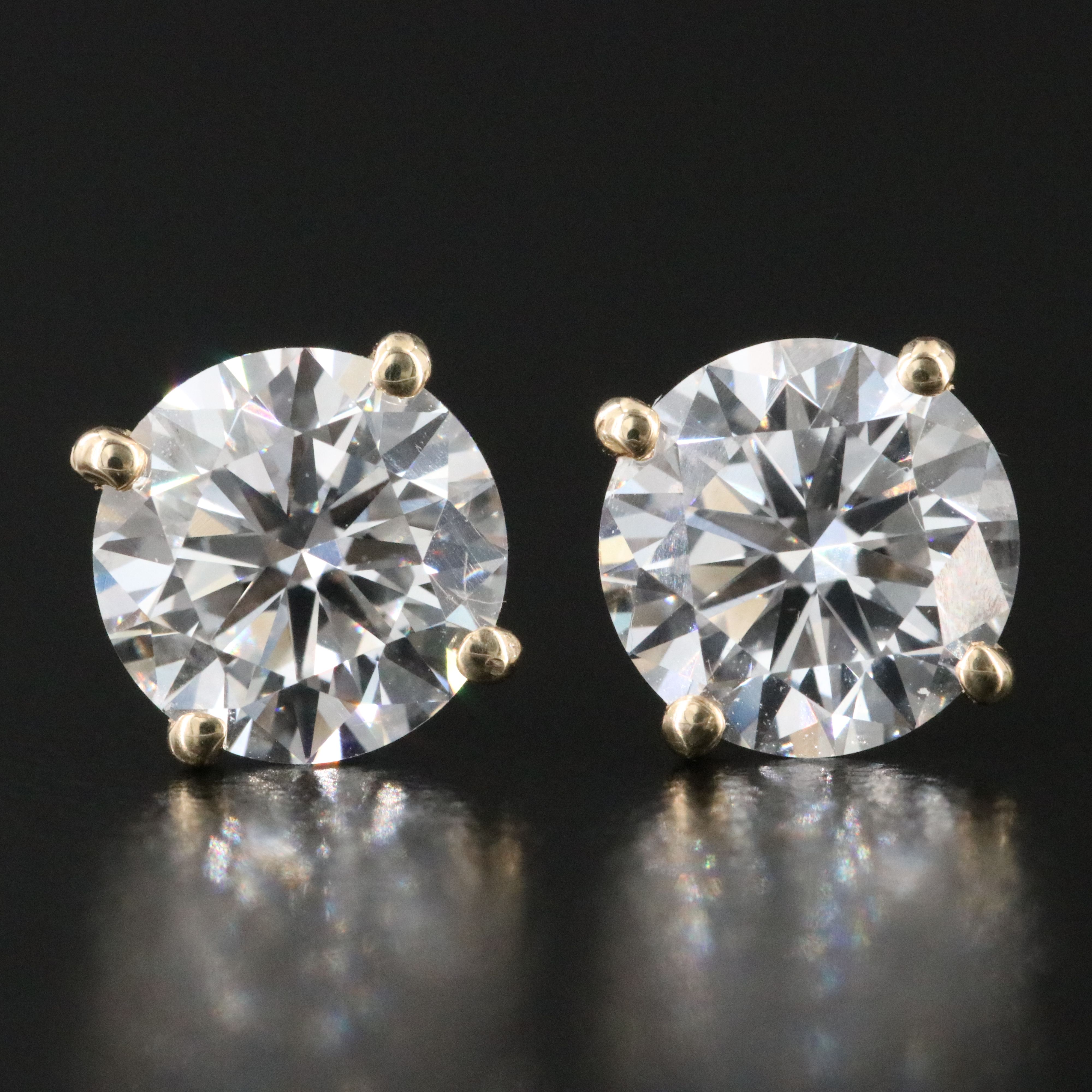 14K 3.05 CTW Lab Grown Diamond Stud Earrings with IGI Jewelry Report