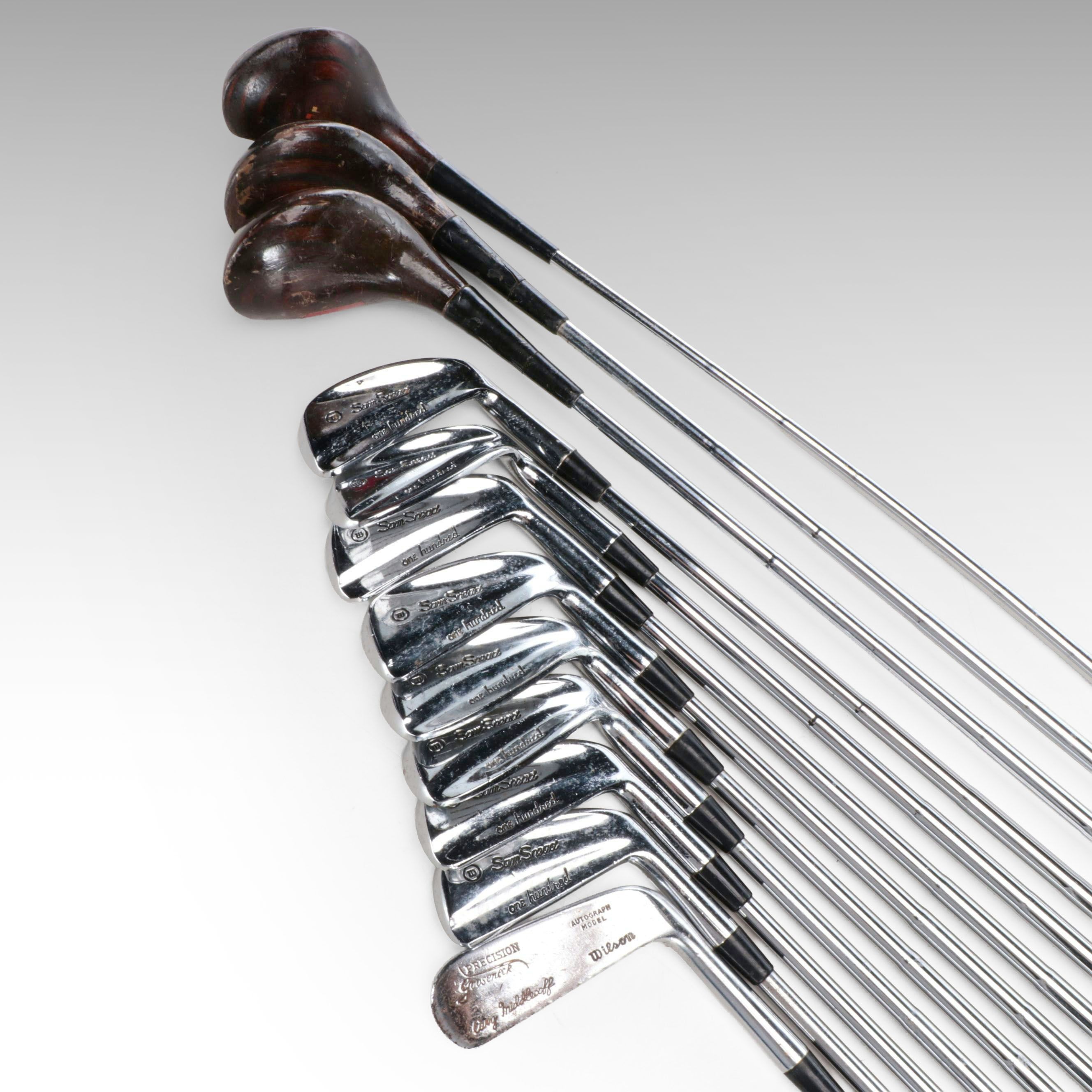 Wilson "Sam Snead" and "Cary Middlecoff" Vintage Golf Clubs