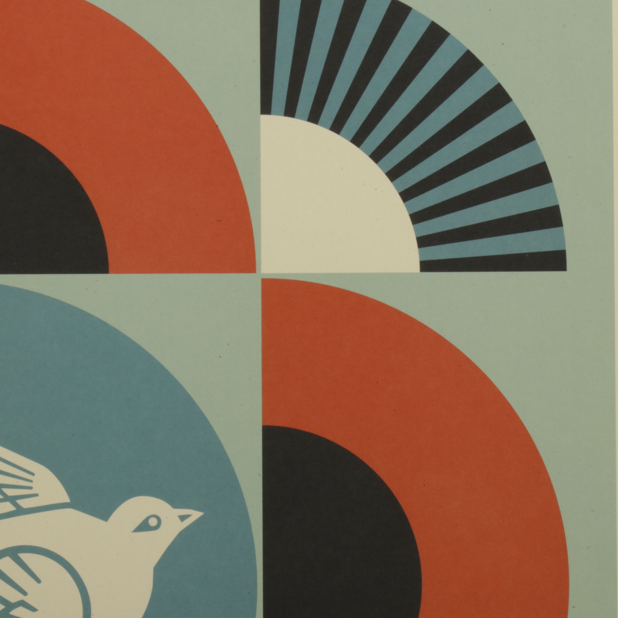 Shepard Fairey Offset Lithograph "Geometric Dove - Red", 2026