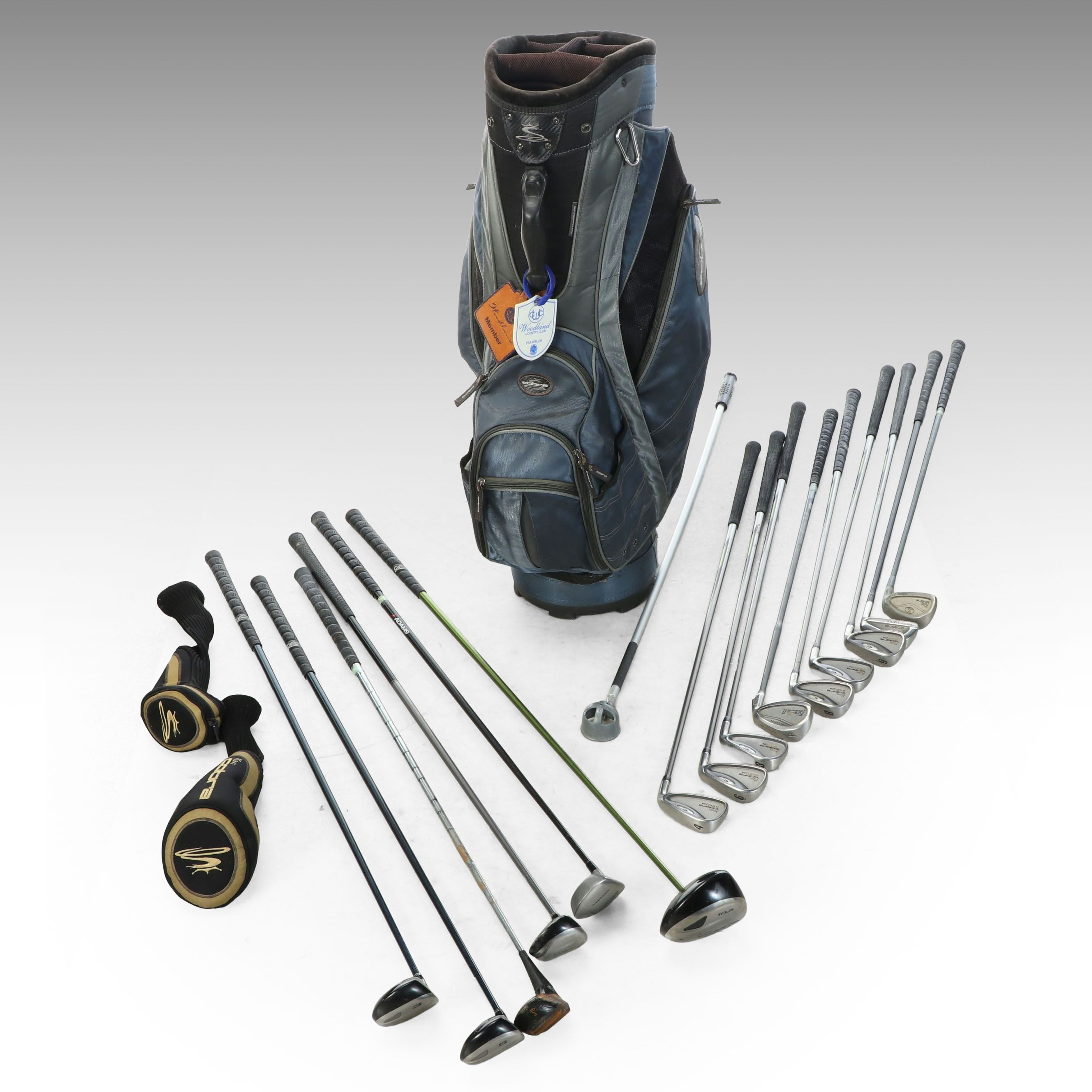 Cobra Golf Bag with Adams Driver and More King Cobra Clubs