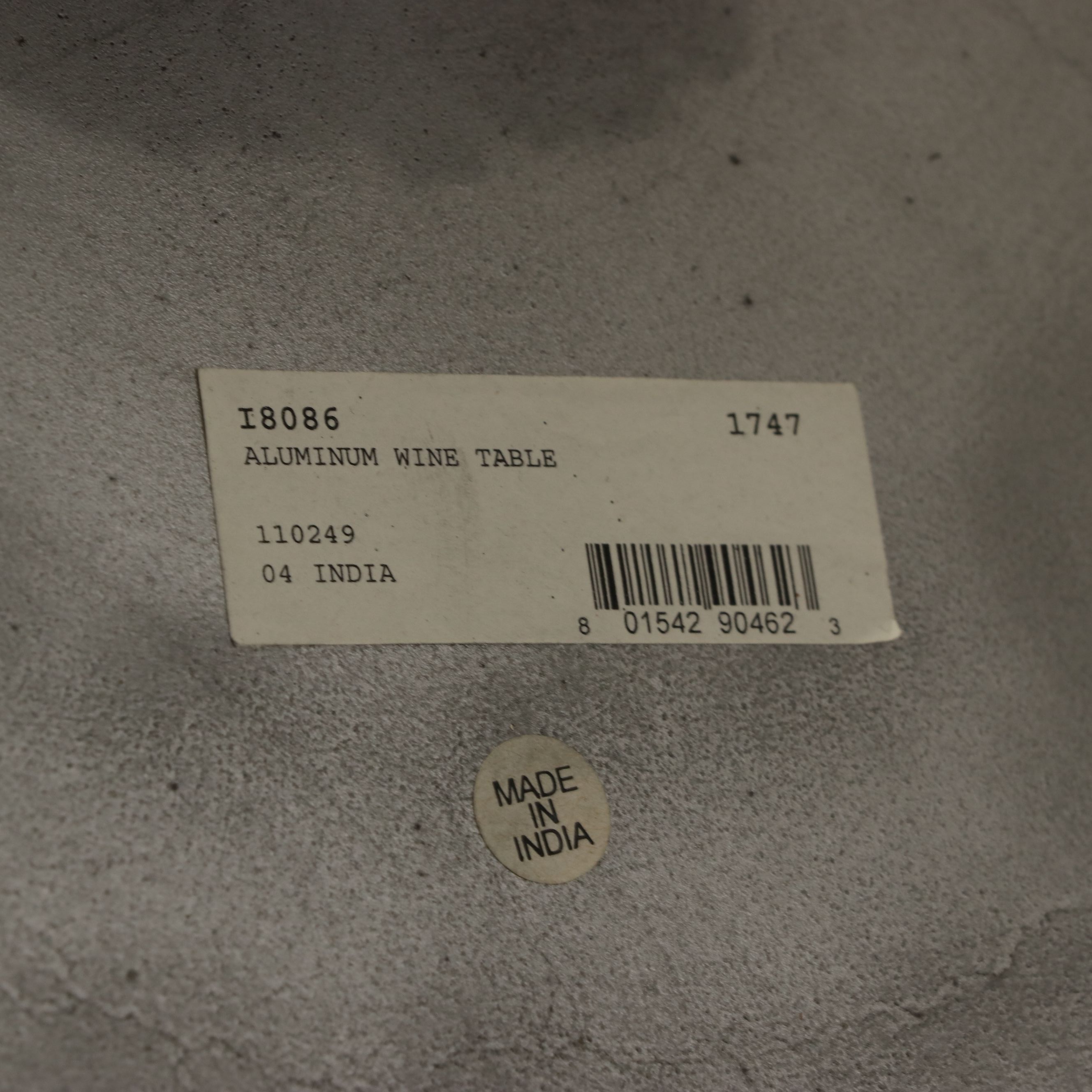 Contemporary Cast Aluminum Pedestal Drink Table