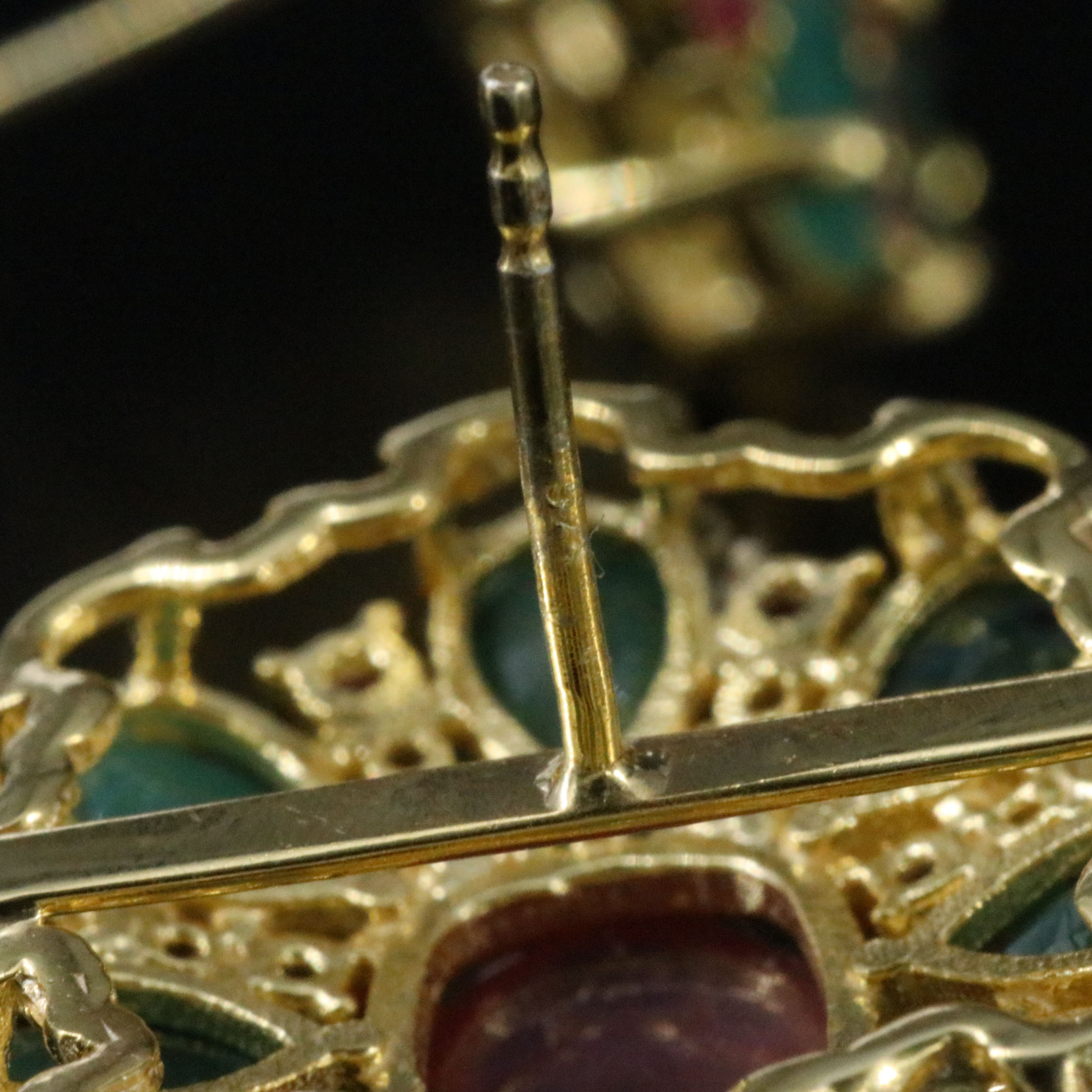 Sterling Filled Corundum, Emerald and Ruby Earrings