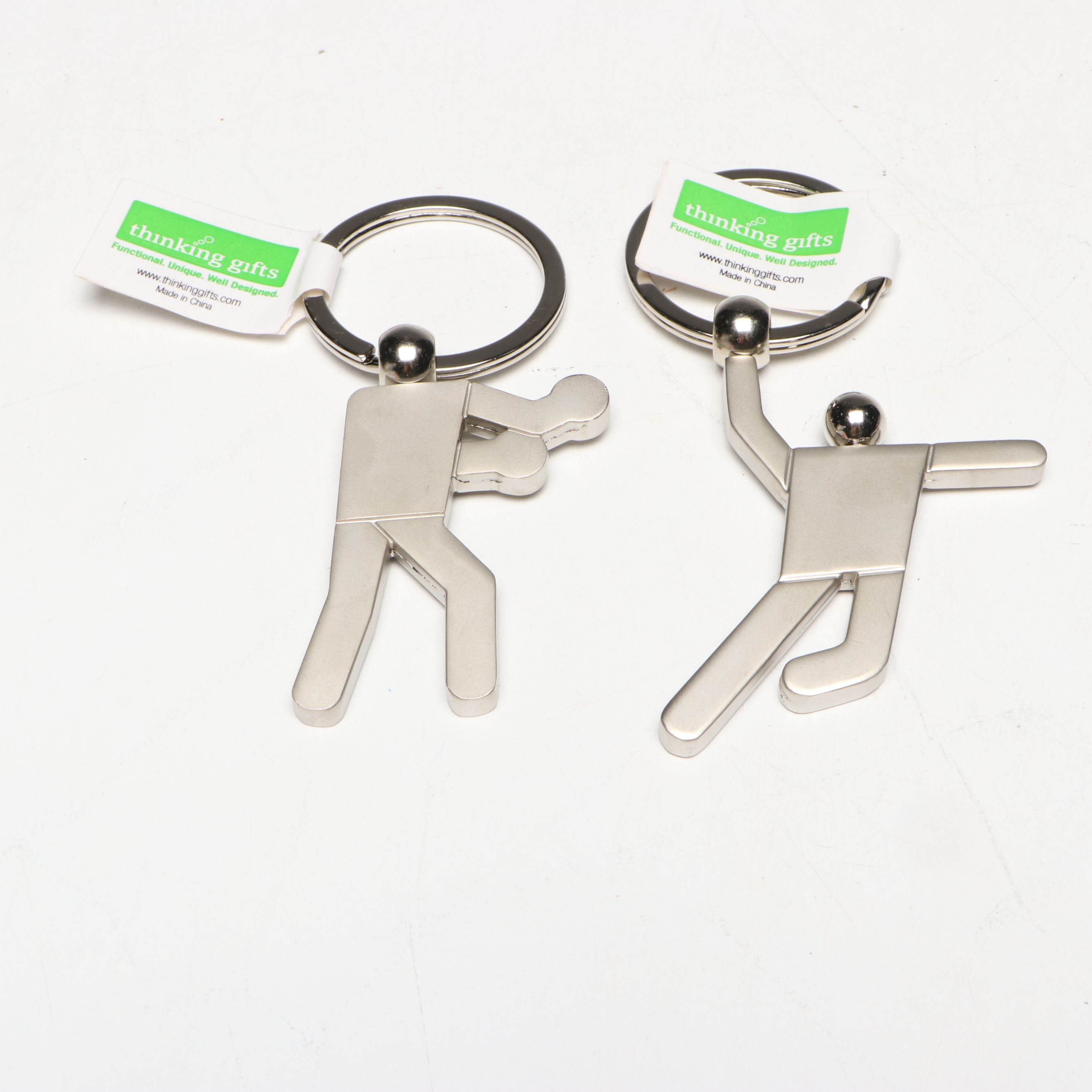 Buffalo Nickel Button Covers and Thinking Gifts Metal Figural Keychains