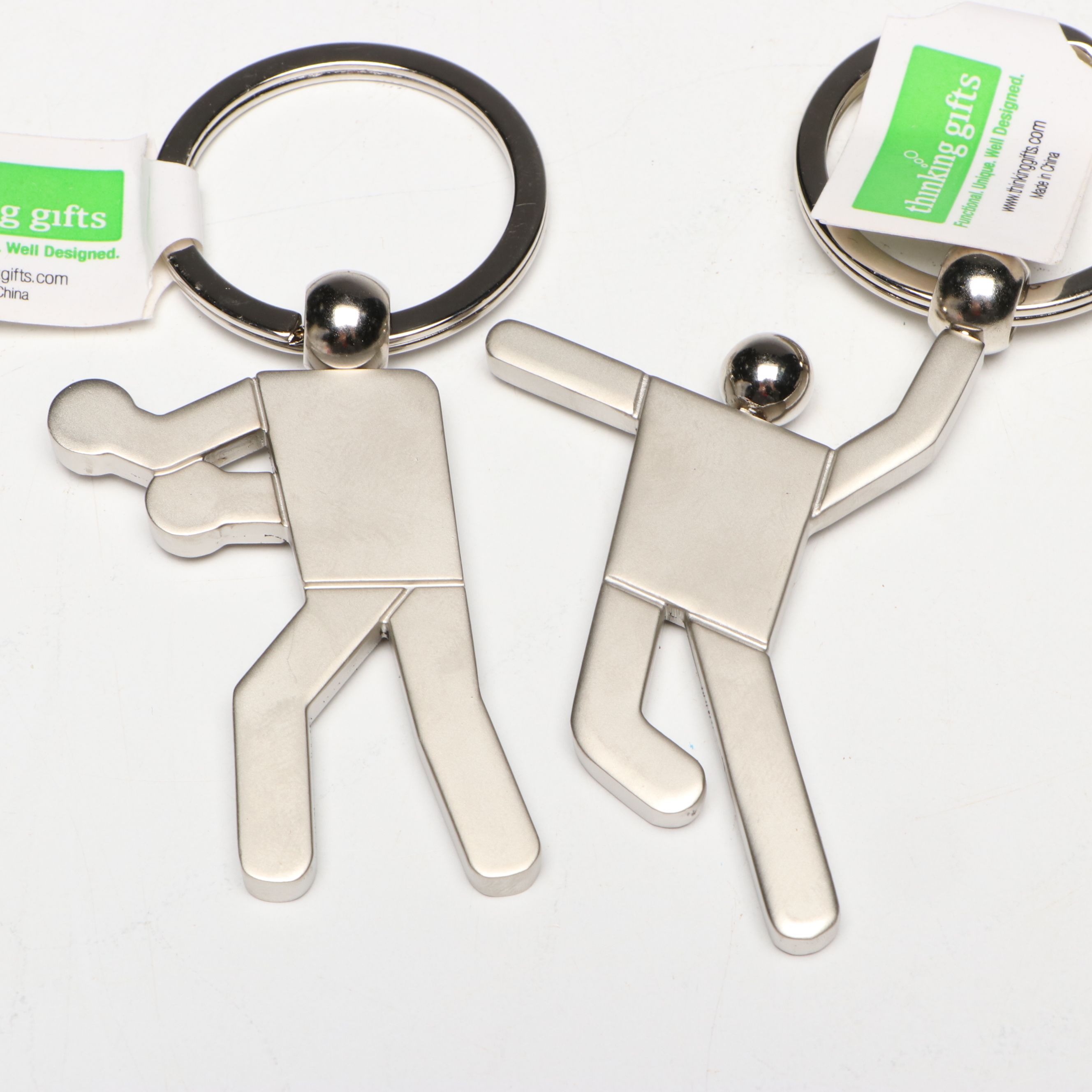 Buffalo Nickel Button Covers and Thinking Gifts Metal Figural Keychains