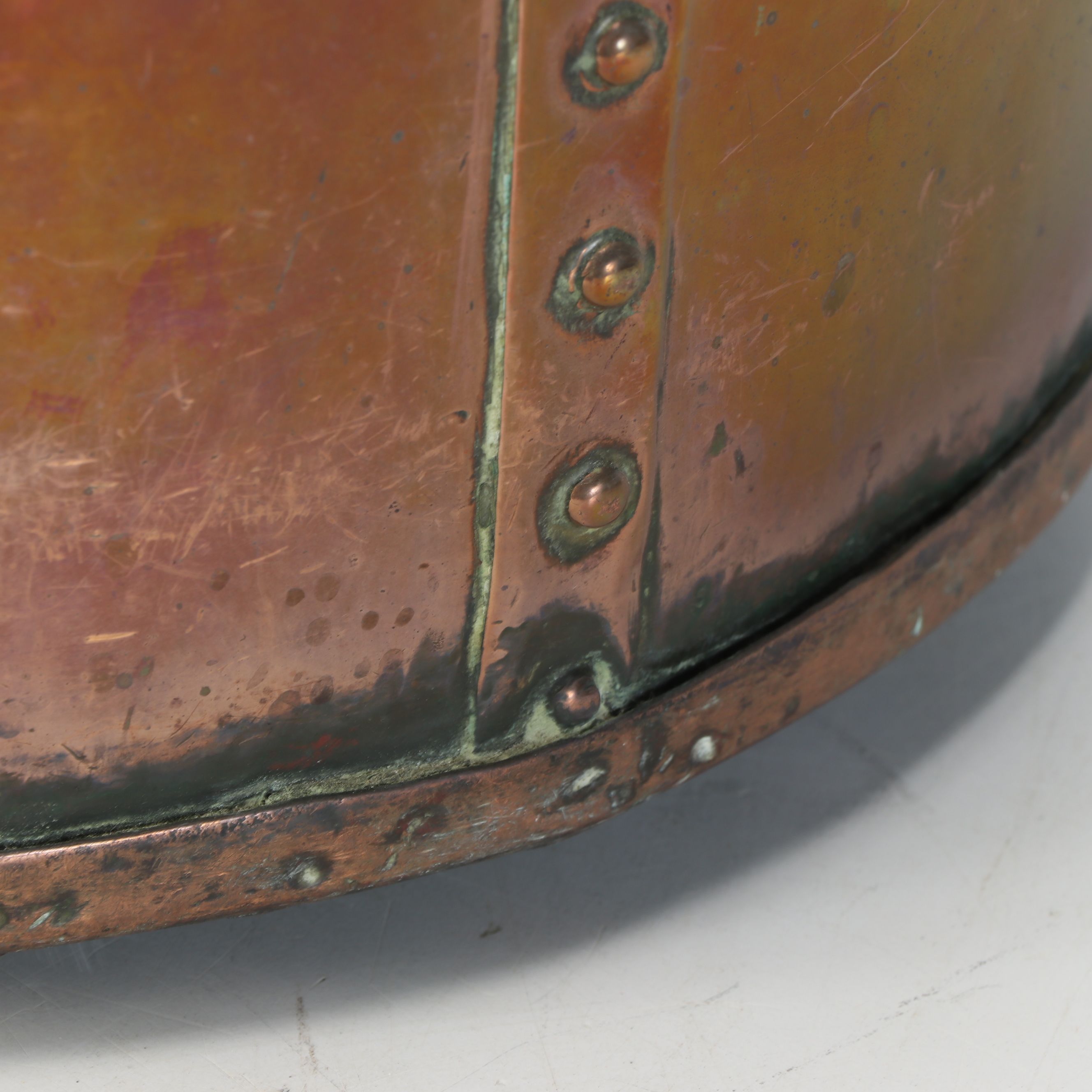 Rustic Riveted Copper Bucket