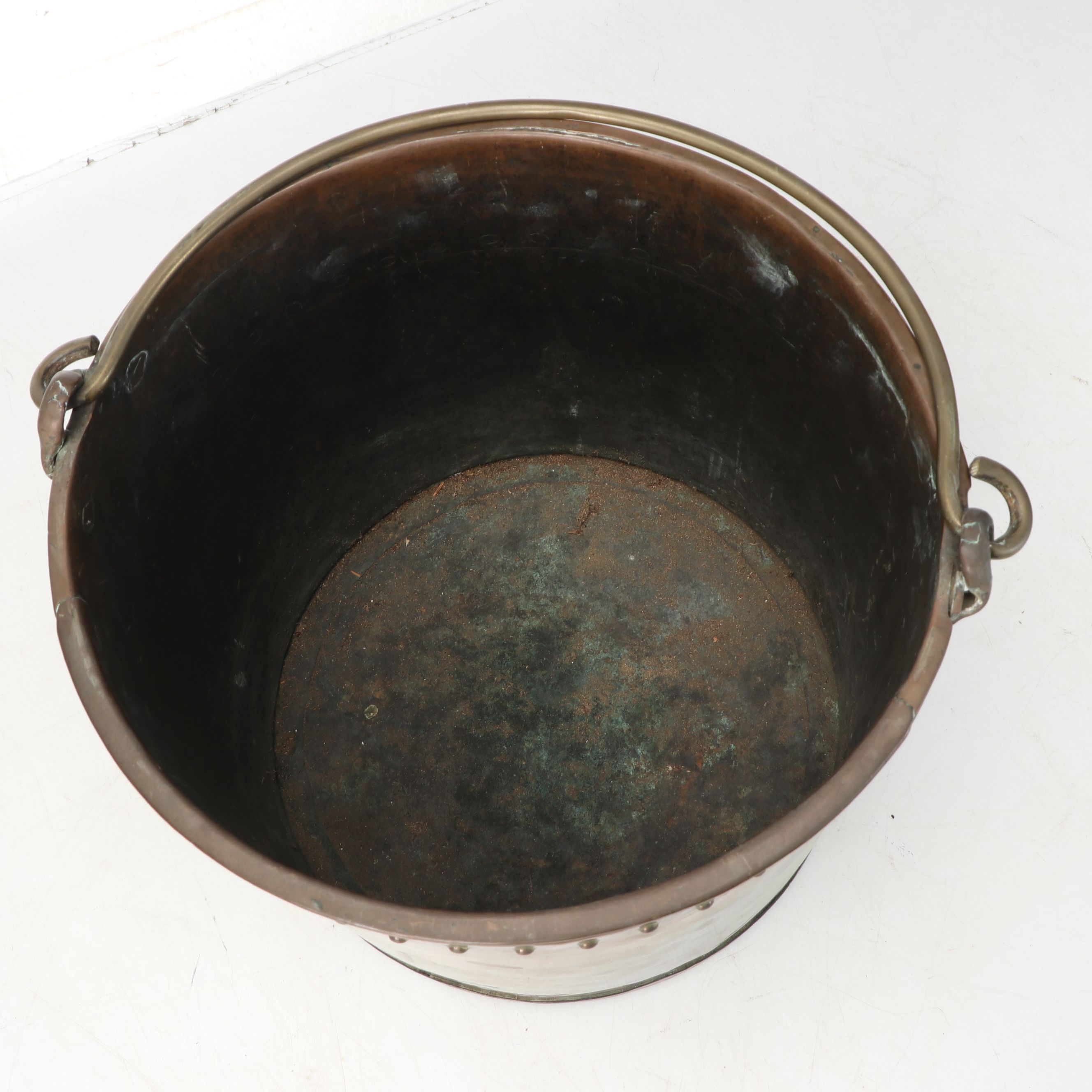 Rustic Riveted Copper Bucket