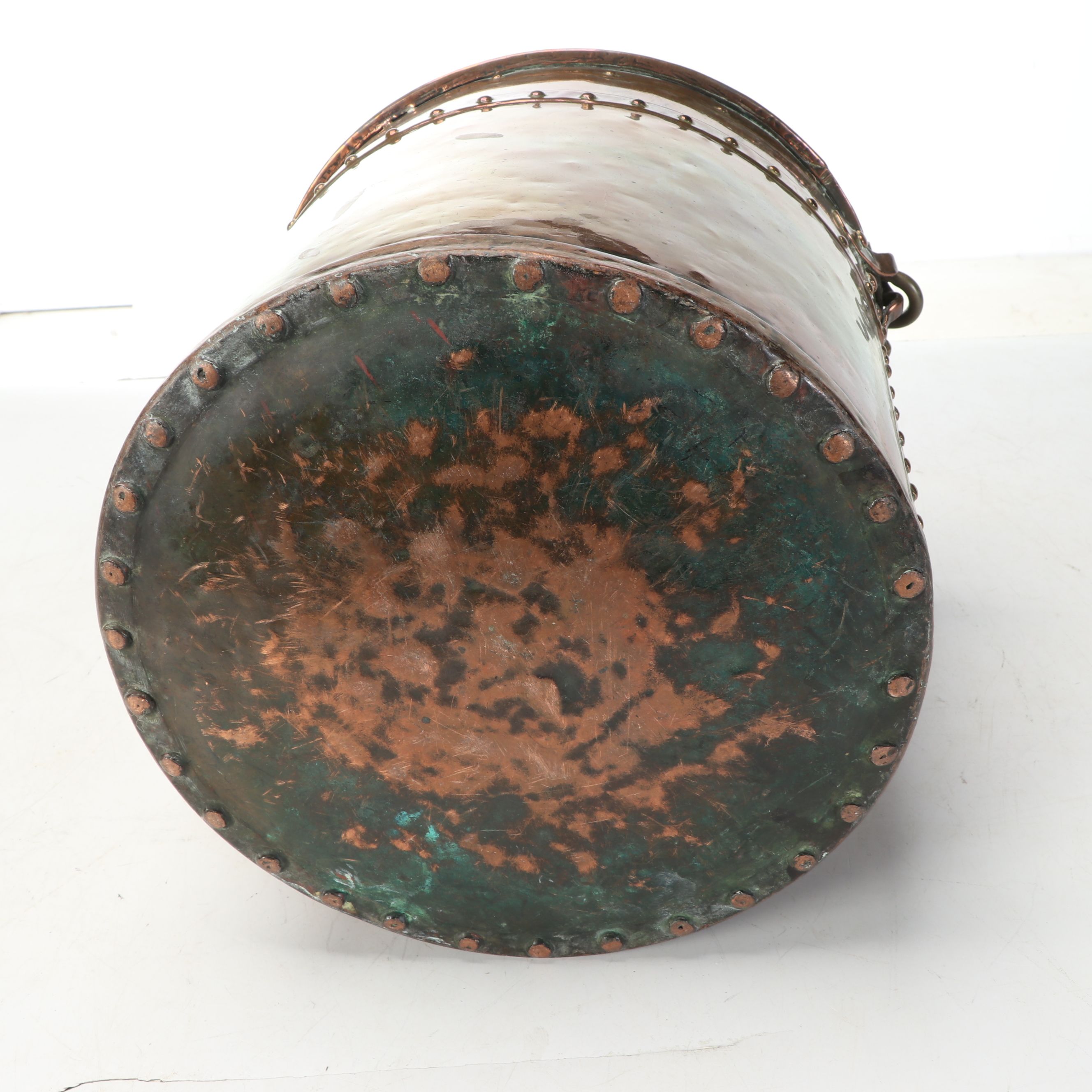 Rustic Riveted Copper Bucket
