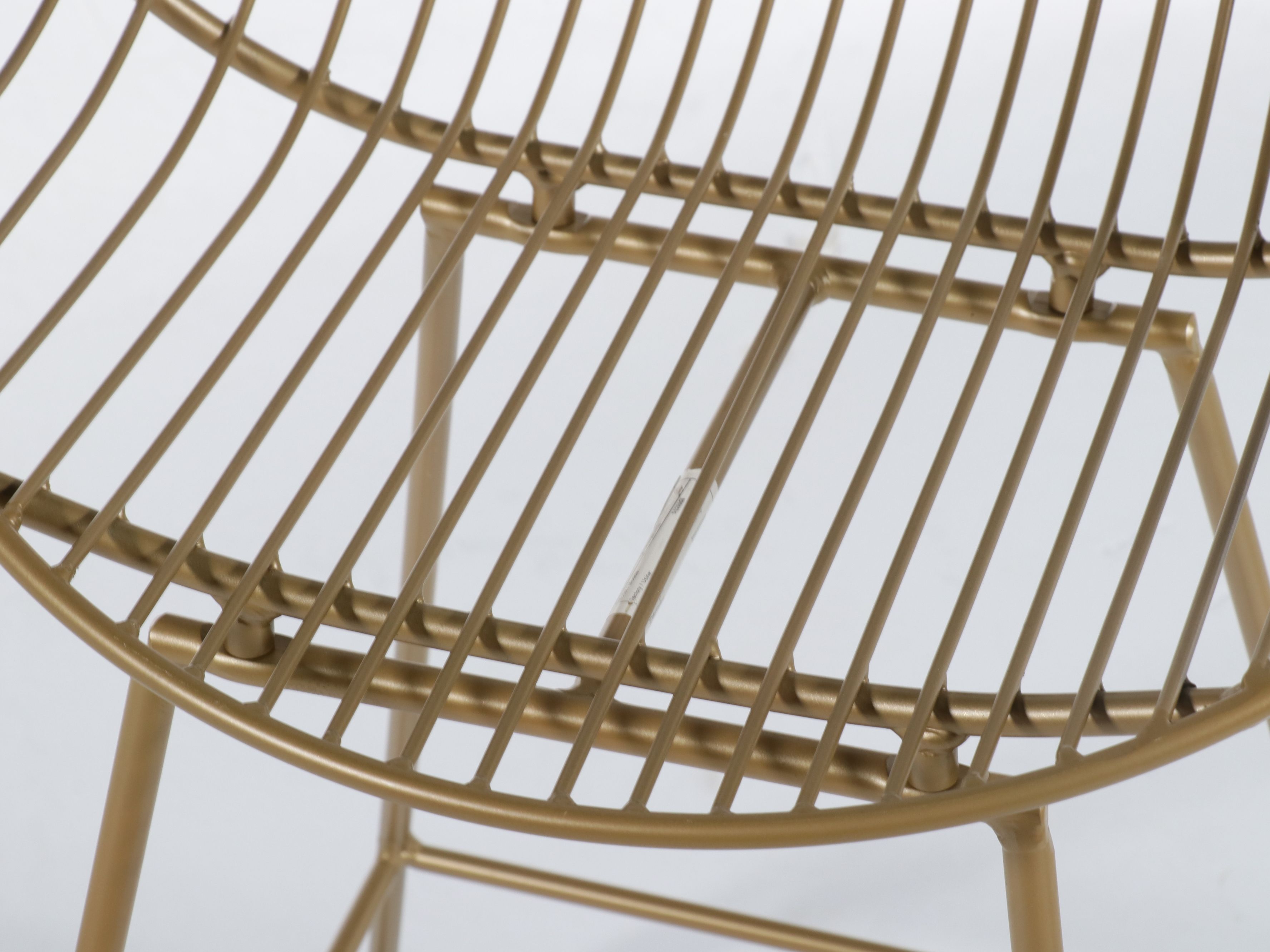 Set of Three Dorel Home Products "Lexington" Style Gold Wire Barstools