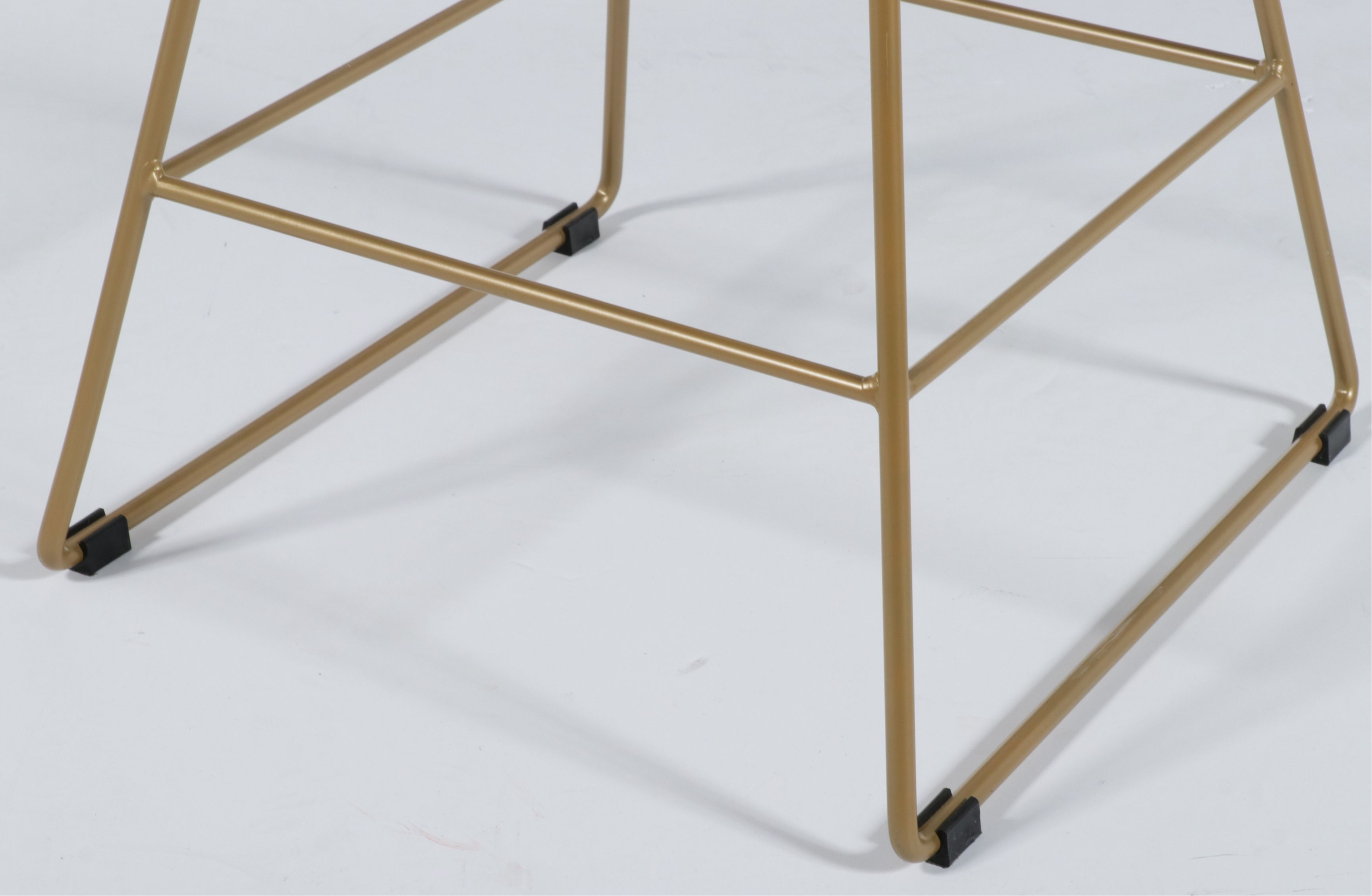 Set of Three Dorel Home Products "Lexington" Style Gold Wire Barstools