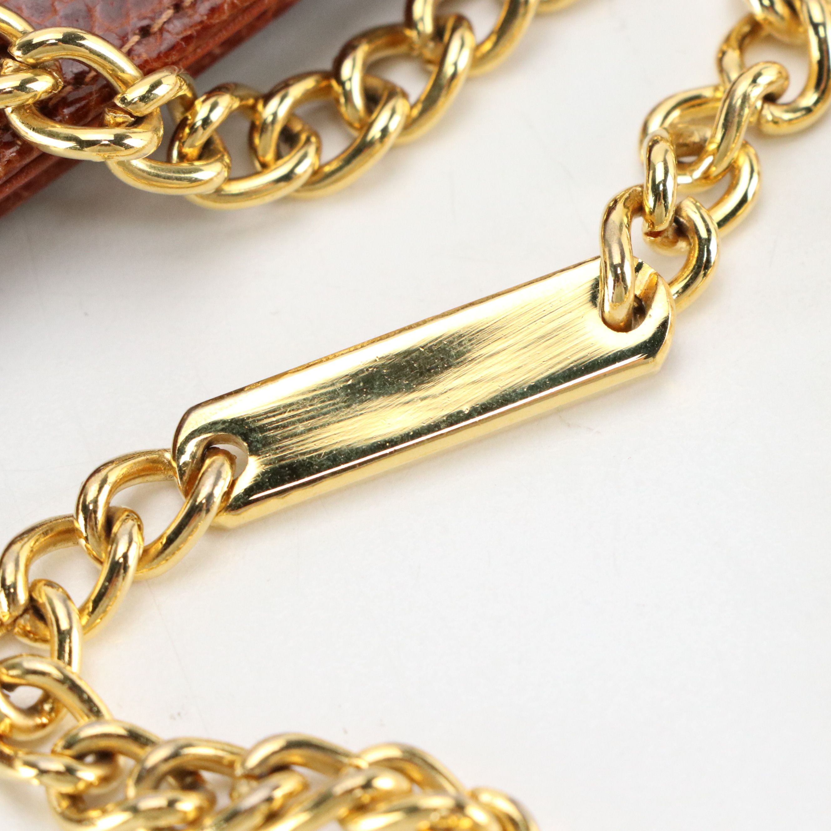 Ferragamo Gancini Clasp Chain Two Way Bag in Lizard Embossed Patent Leather