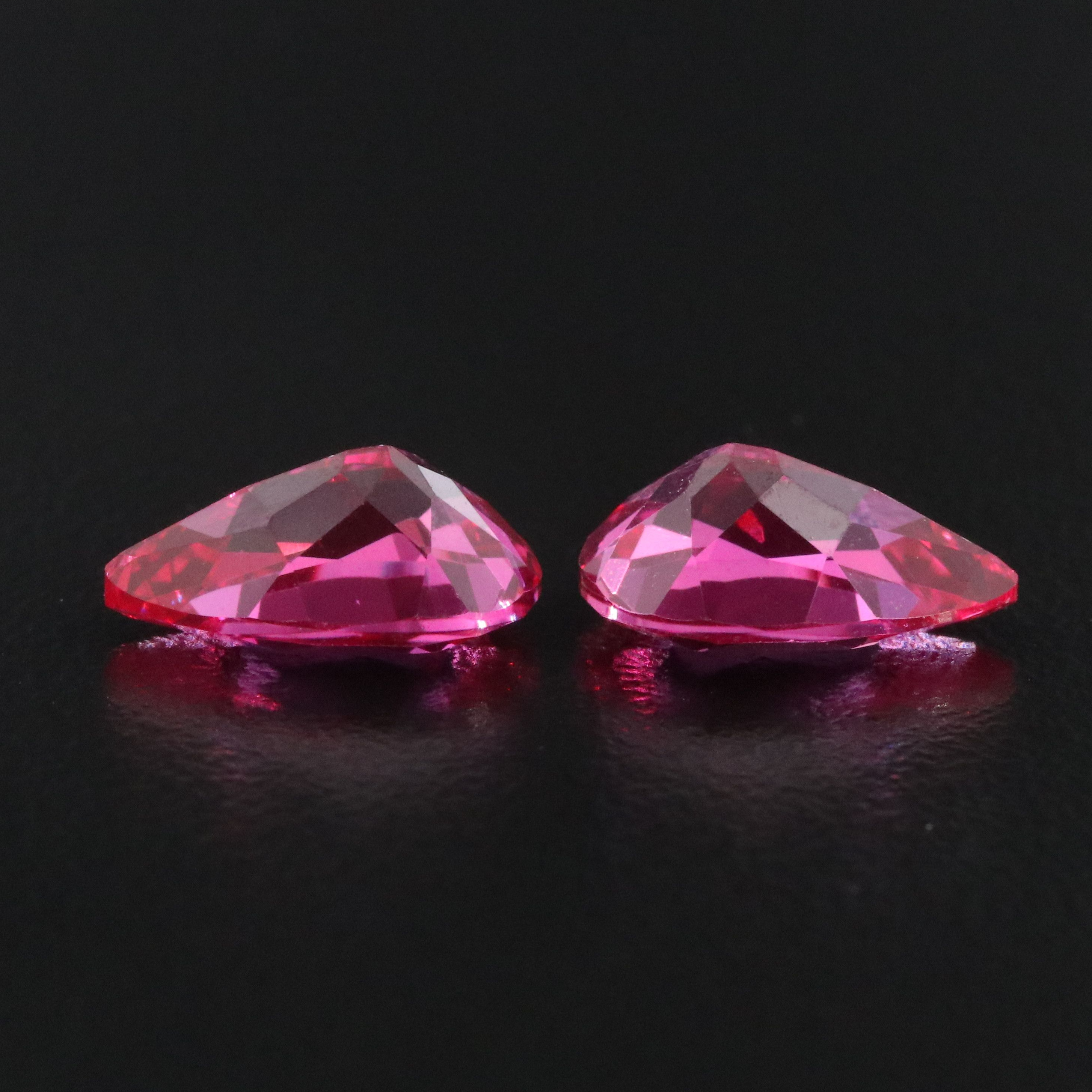 Loose 8.05 CTW Lab Grown Ruby Pair