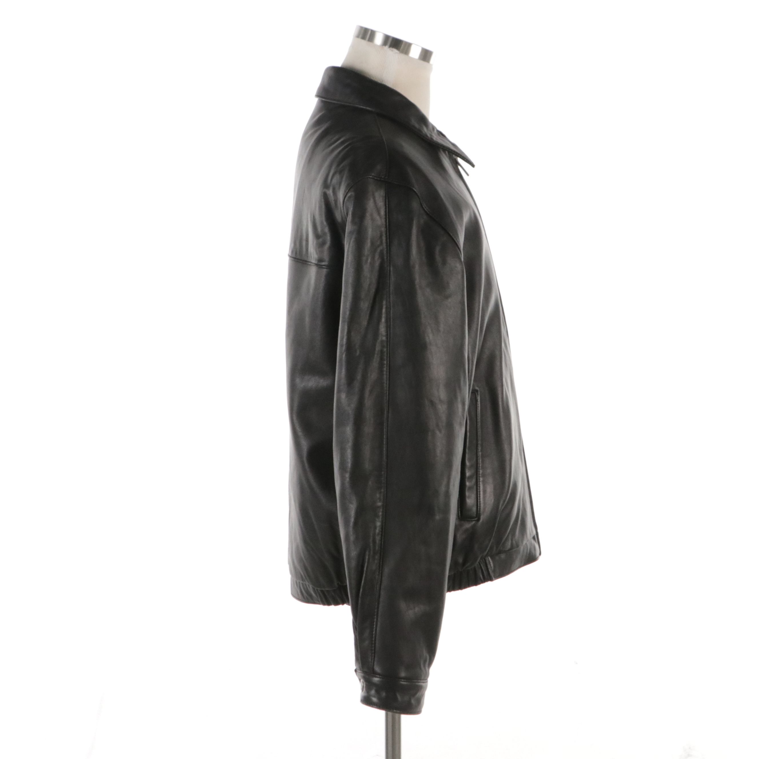 Men's J. Park Collection Lambskin Leather Bomber Jacket