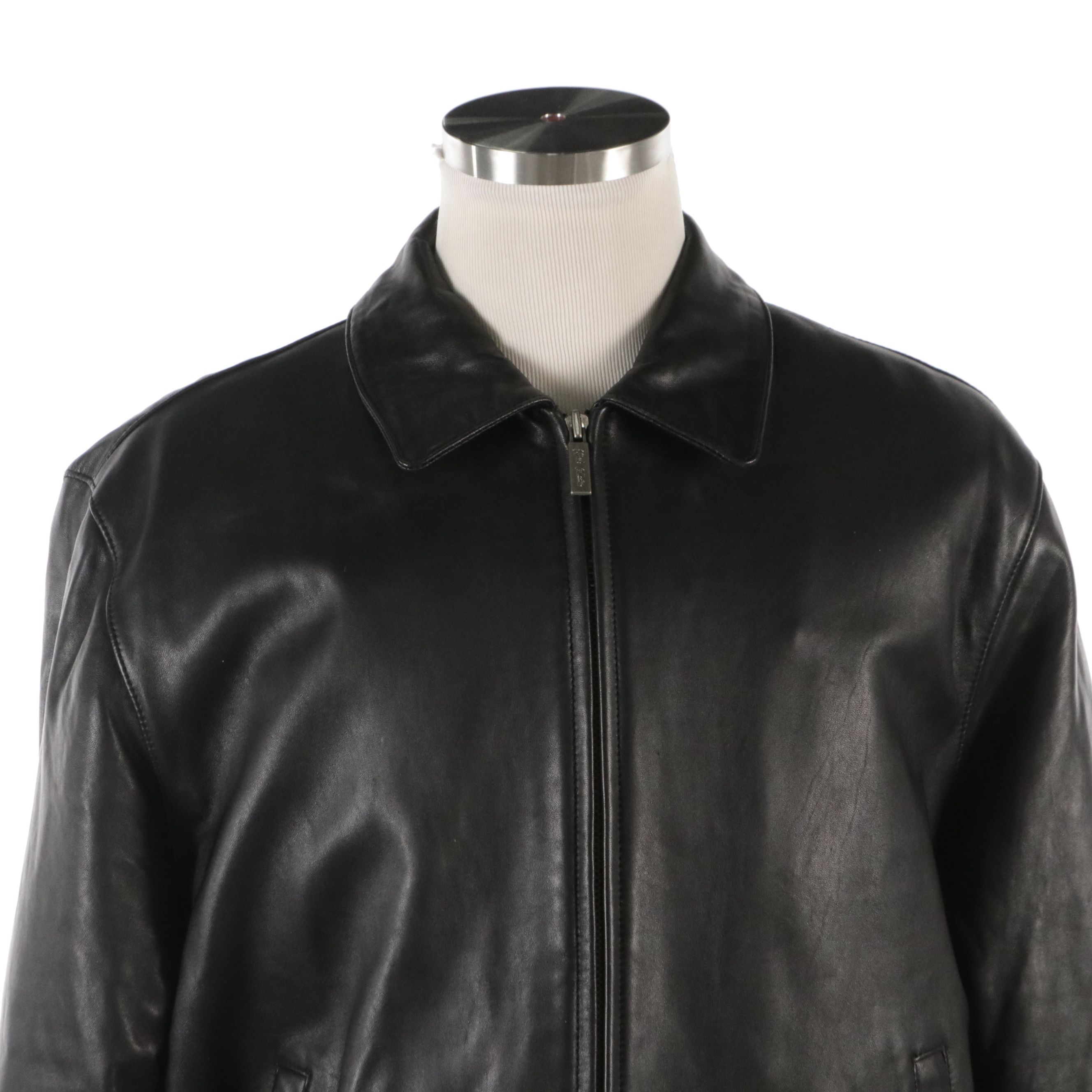 Men's J. Park Collection Lambskin Leather Bomber Jacket