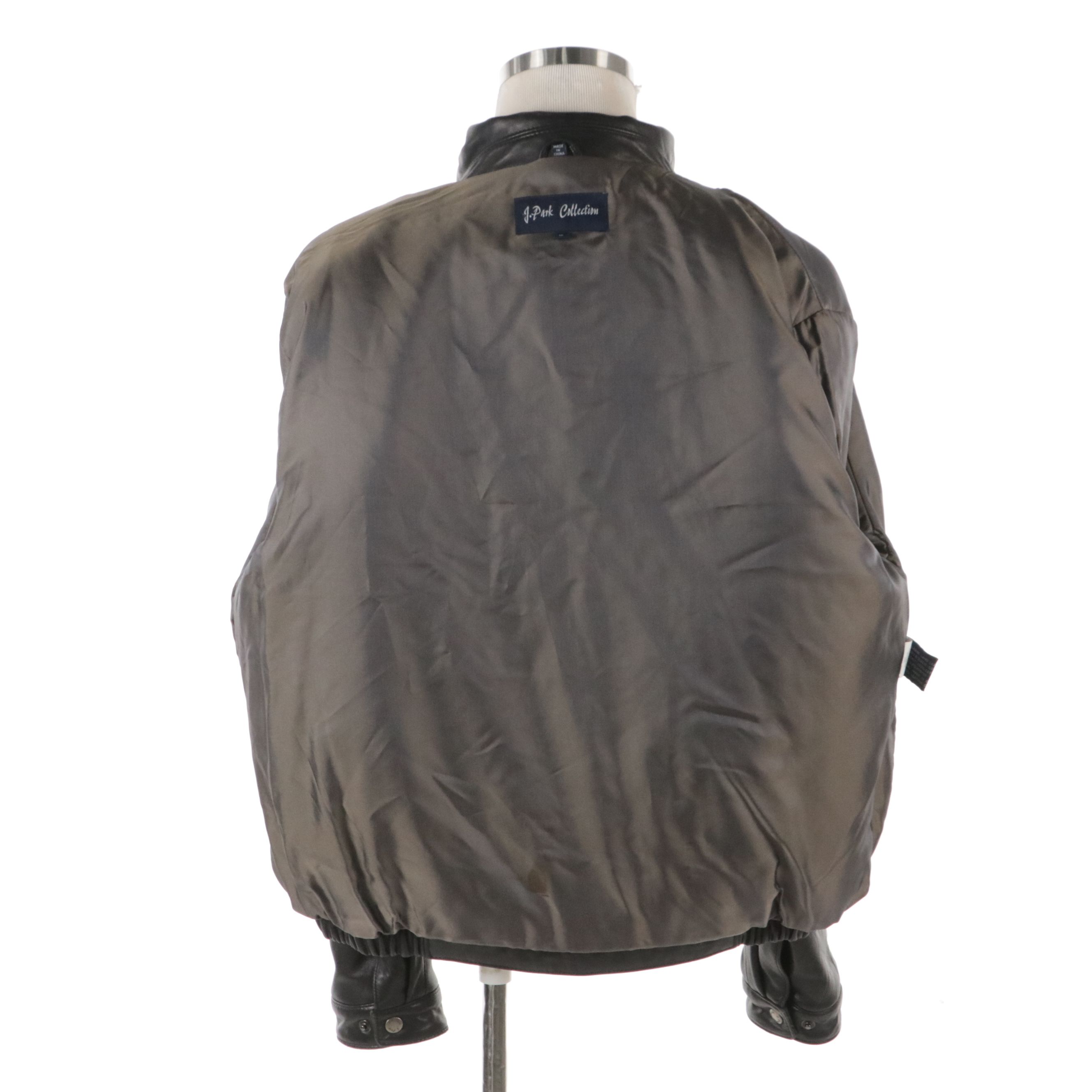 Men's J. Park Collection Lambskin Leather Bomber Jacket