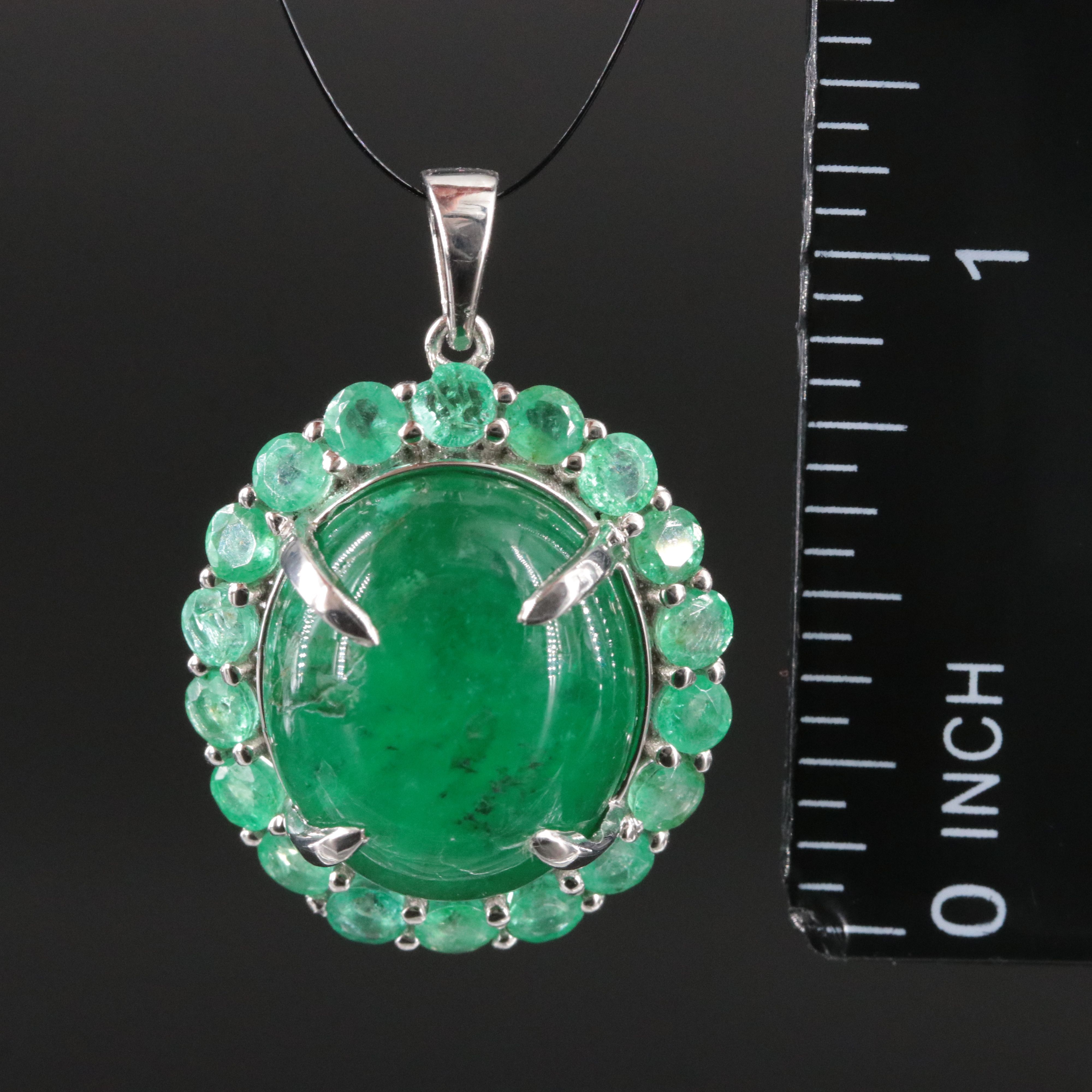 Platinum Emerald Pendant with 16.28 CT Center