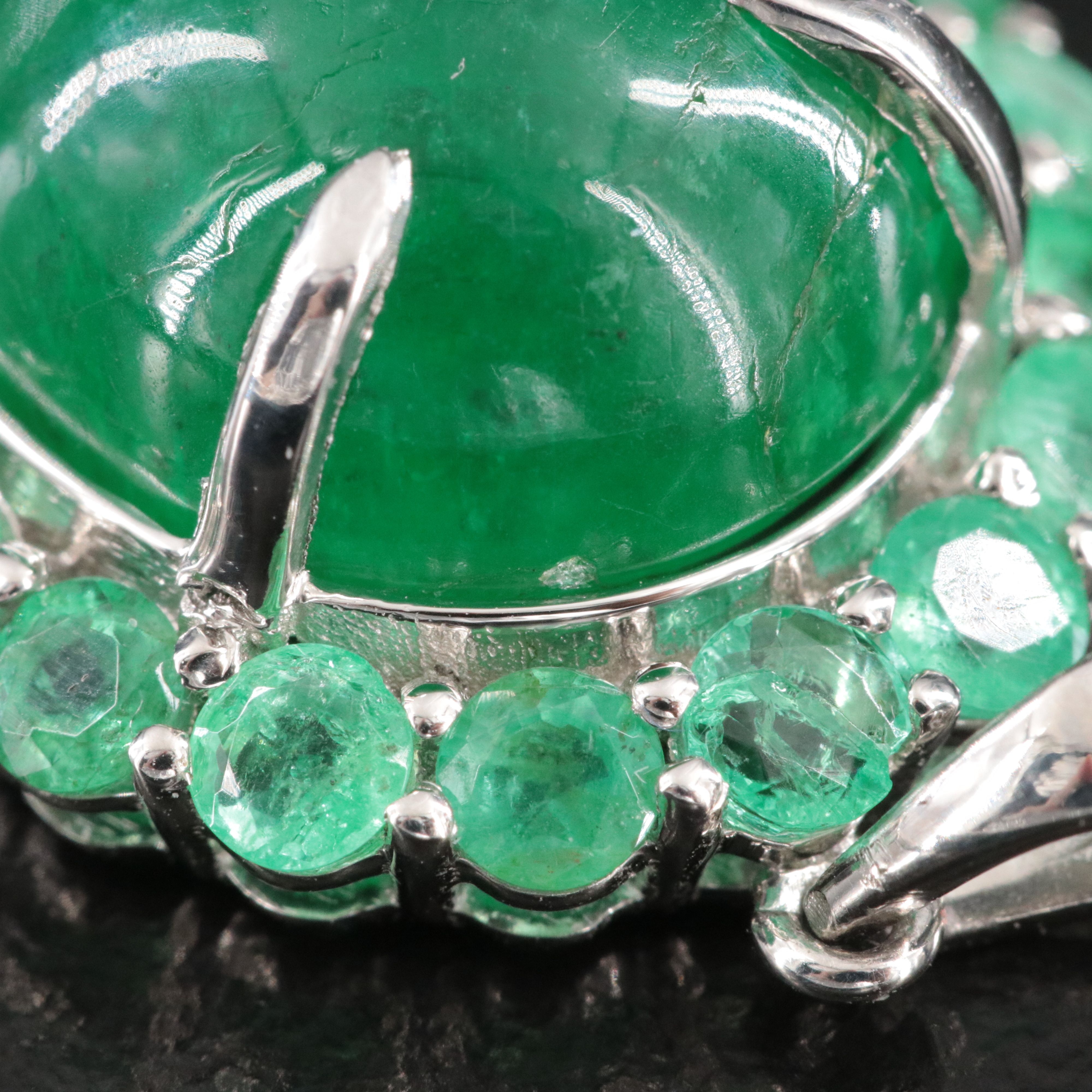 Platinum Emerald Pendant with 16.28 CT Center