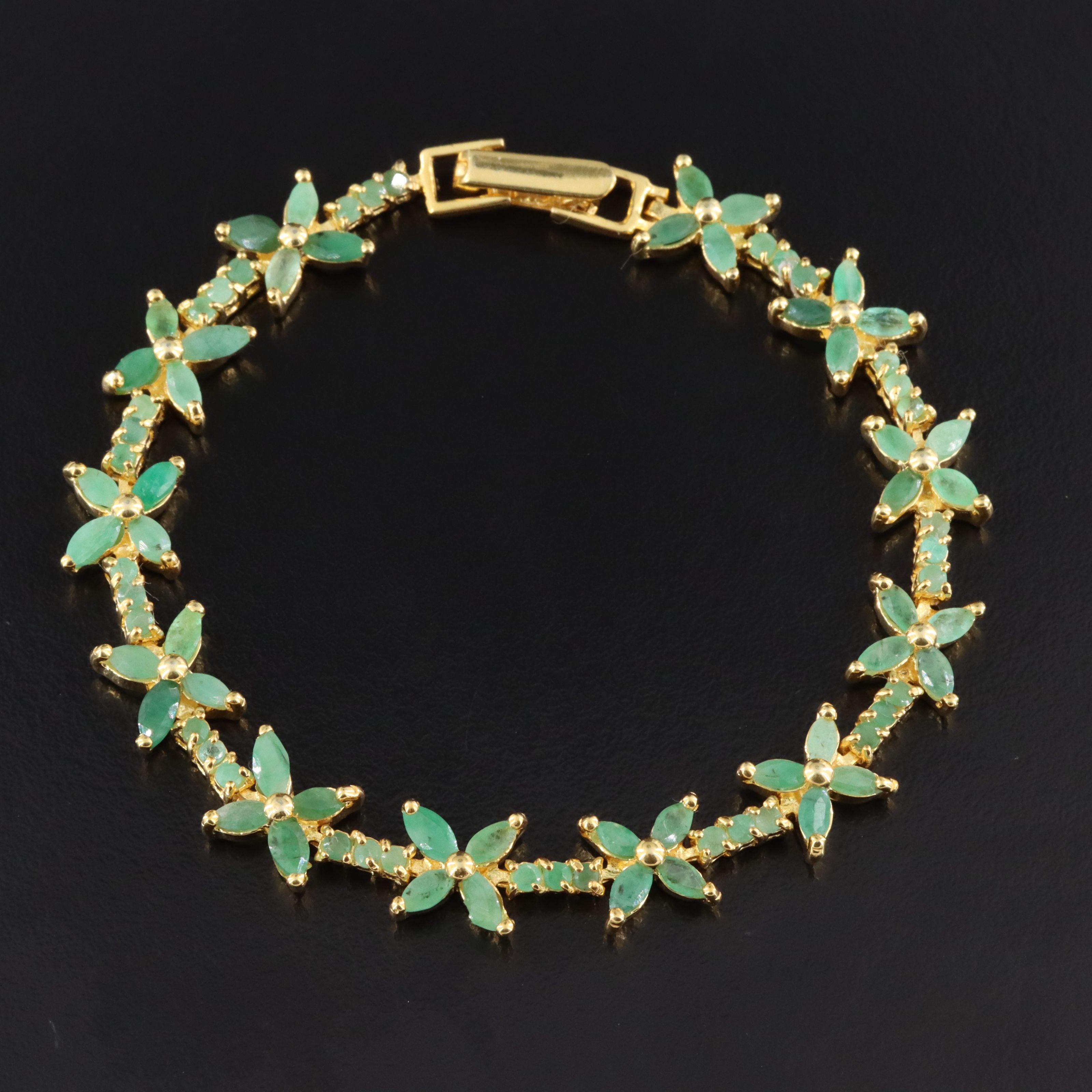 Sterling Emerald Bracelet