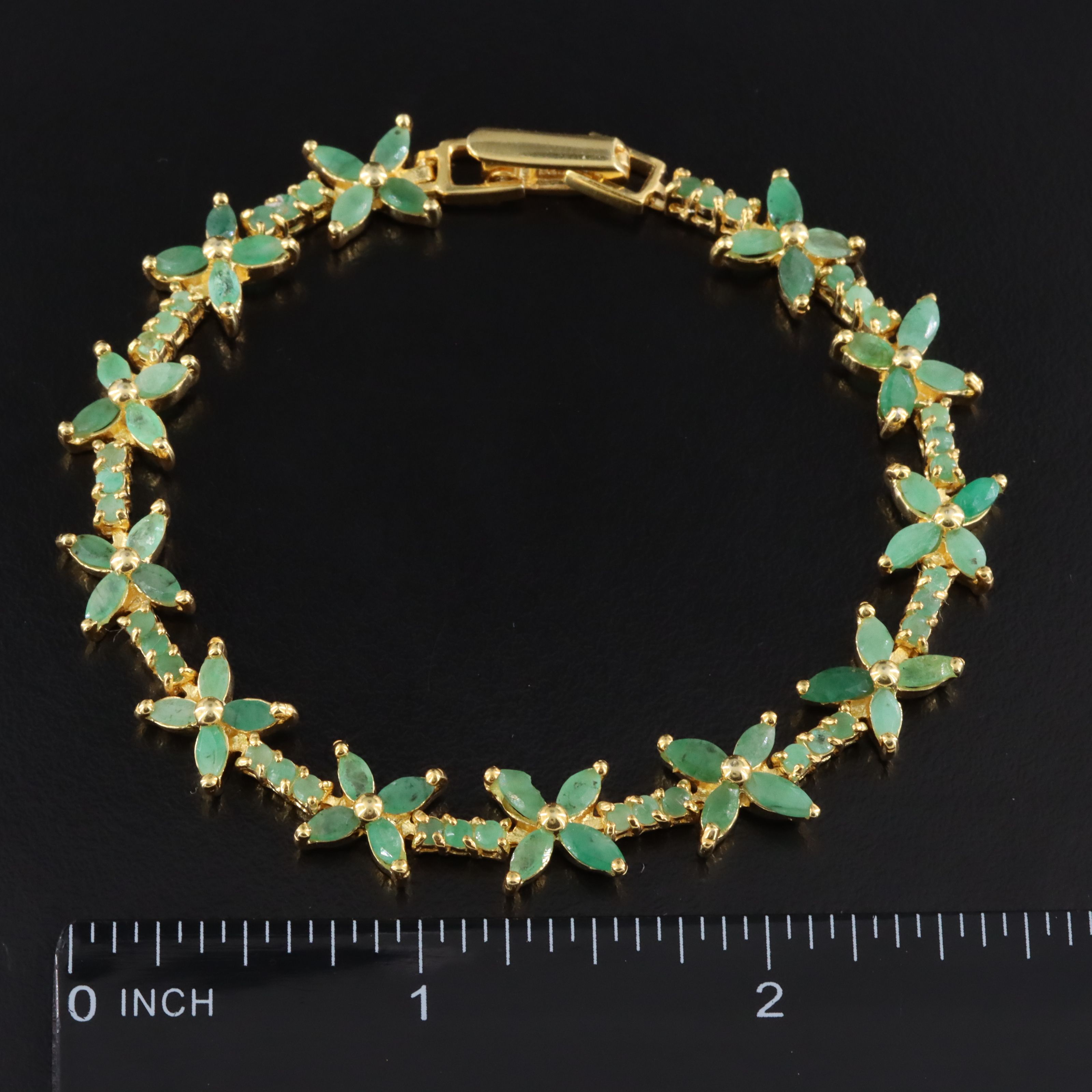 Sterling Emerald Bracelet