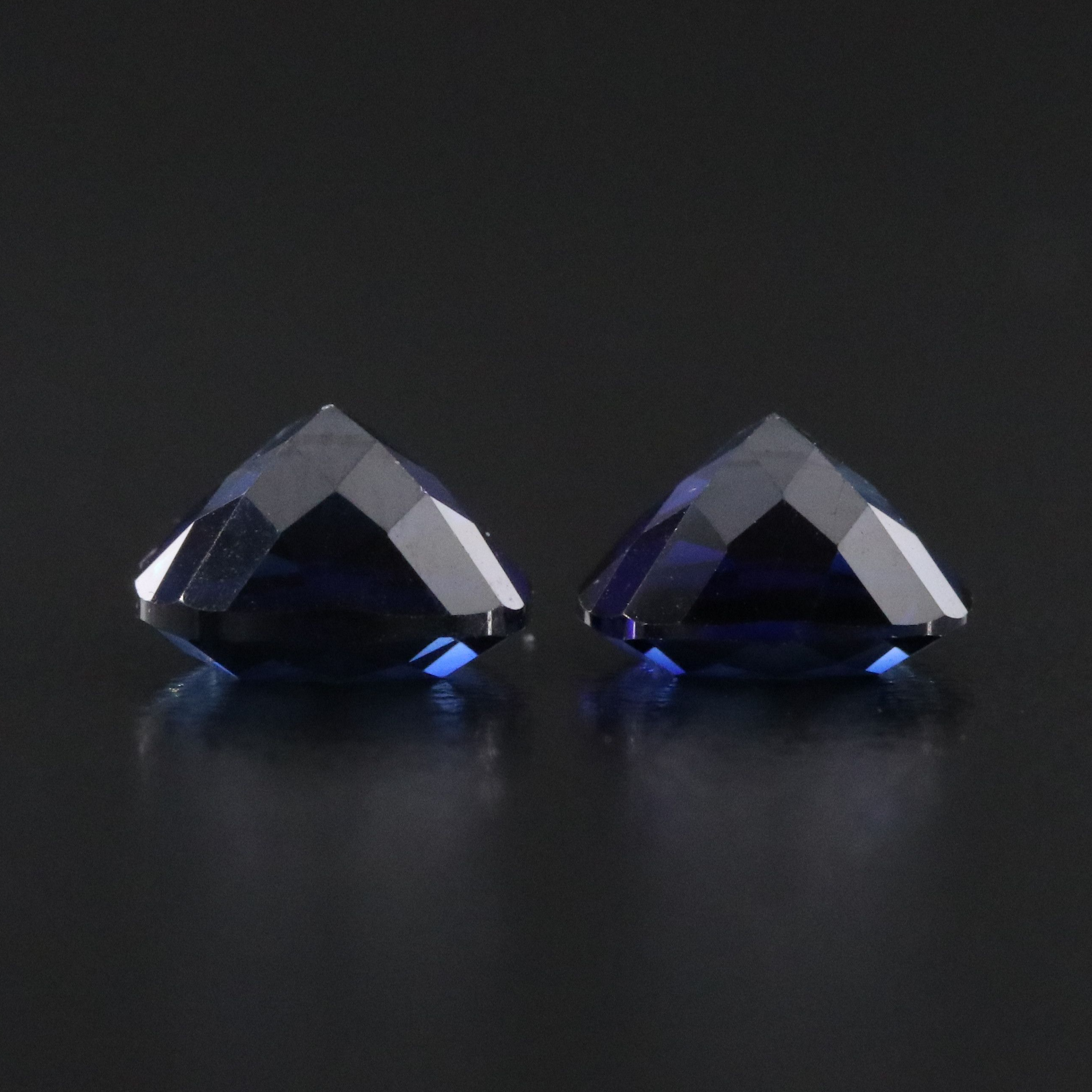 Loose 5.86 CTW Lab Grown Sapphire Pair