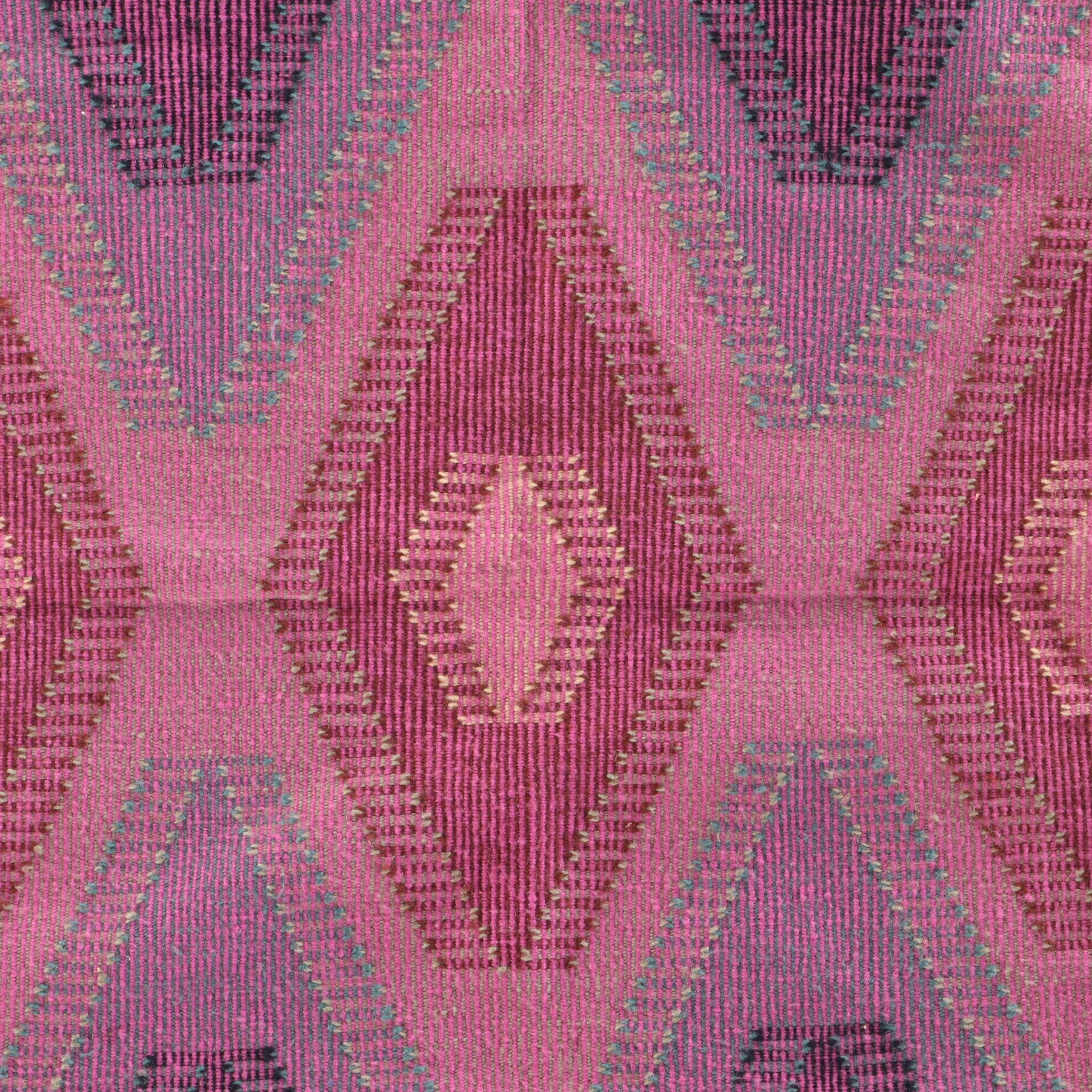 2'2 x 4'1 Handwoven Pink and Purple Navajo Modern Style Geometric Accent Rug