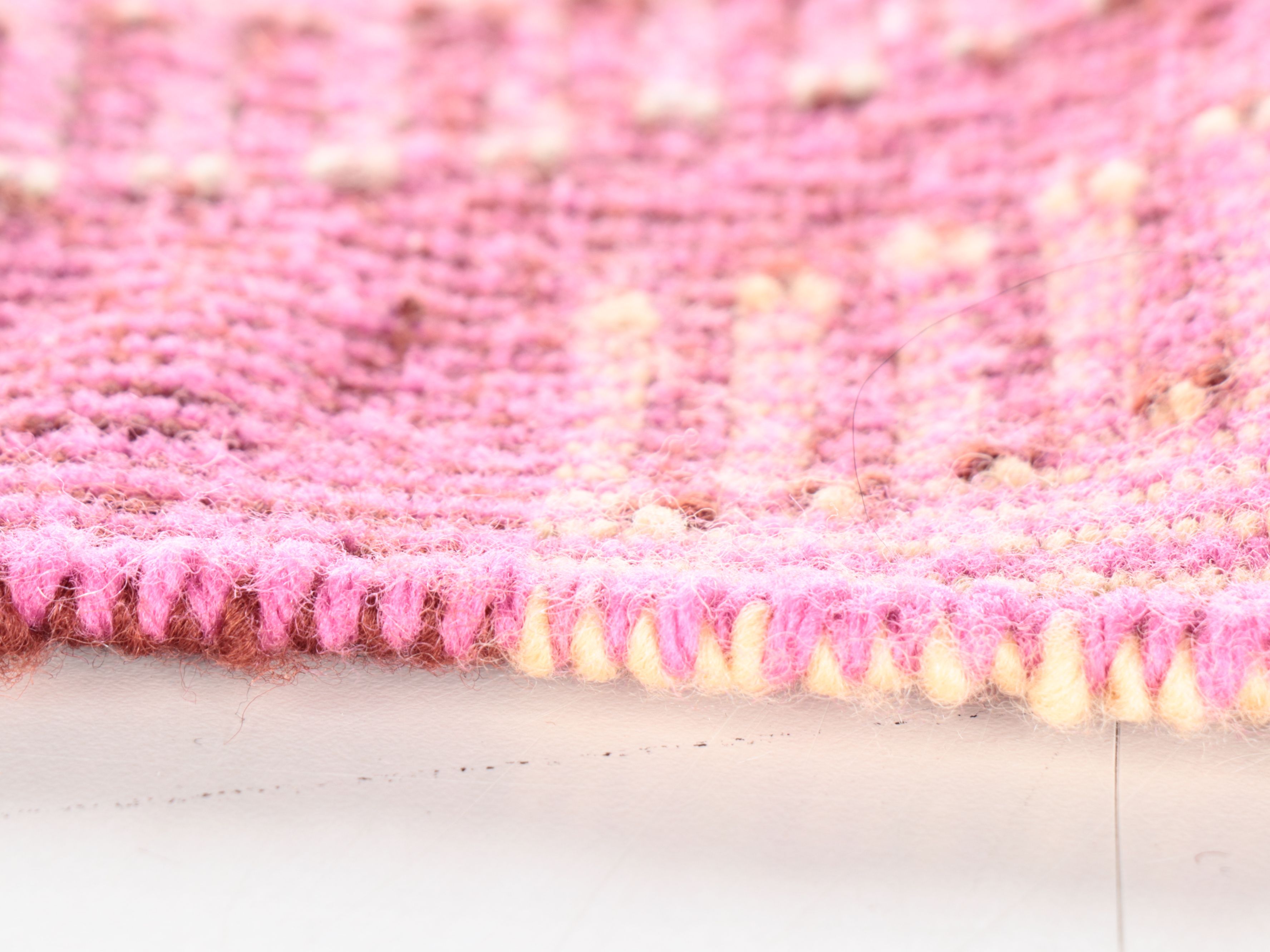 2'2 x 4'1 Handwoven Pink and Purple Navajo Modern Style Geometric Accent Rug