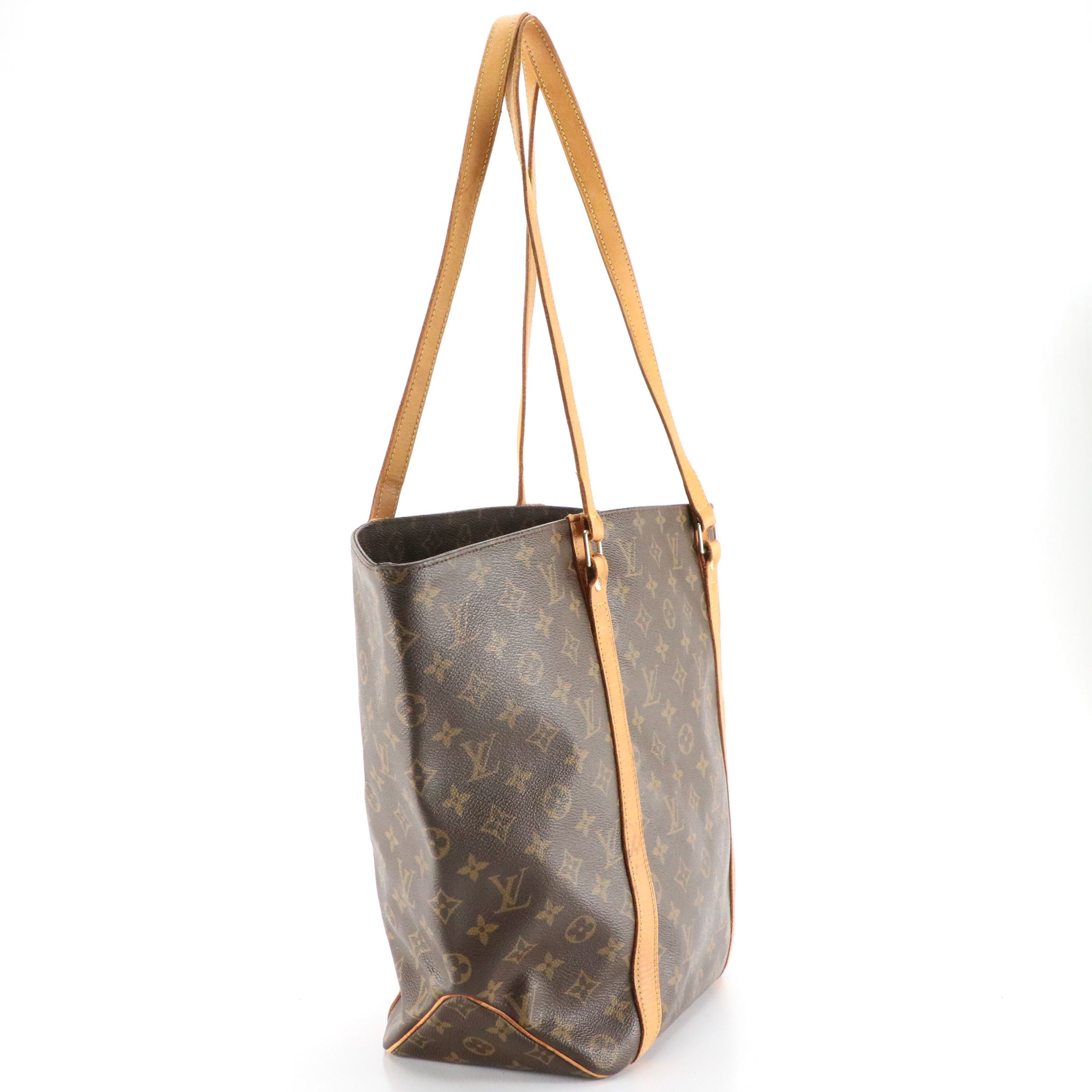 Louis Vuitton Sac Shopping Tote Bag in Monogram Canvas and Vachetta Leather