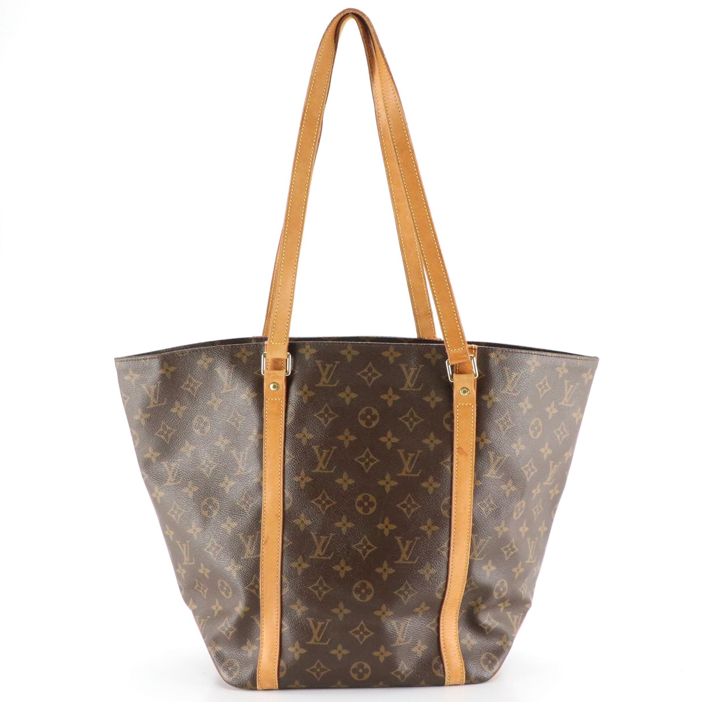 Louis Vuitton Sac Shopping Tote Bag in Monogram Canvas and Vachetta Leather