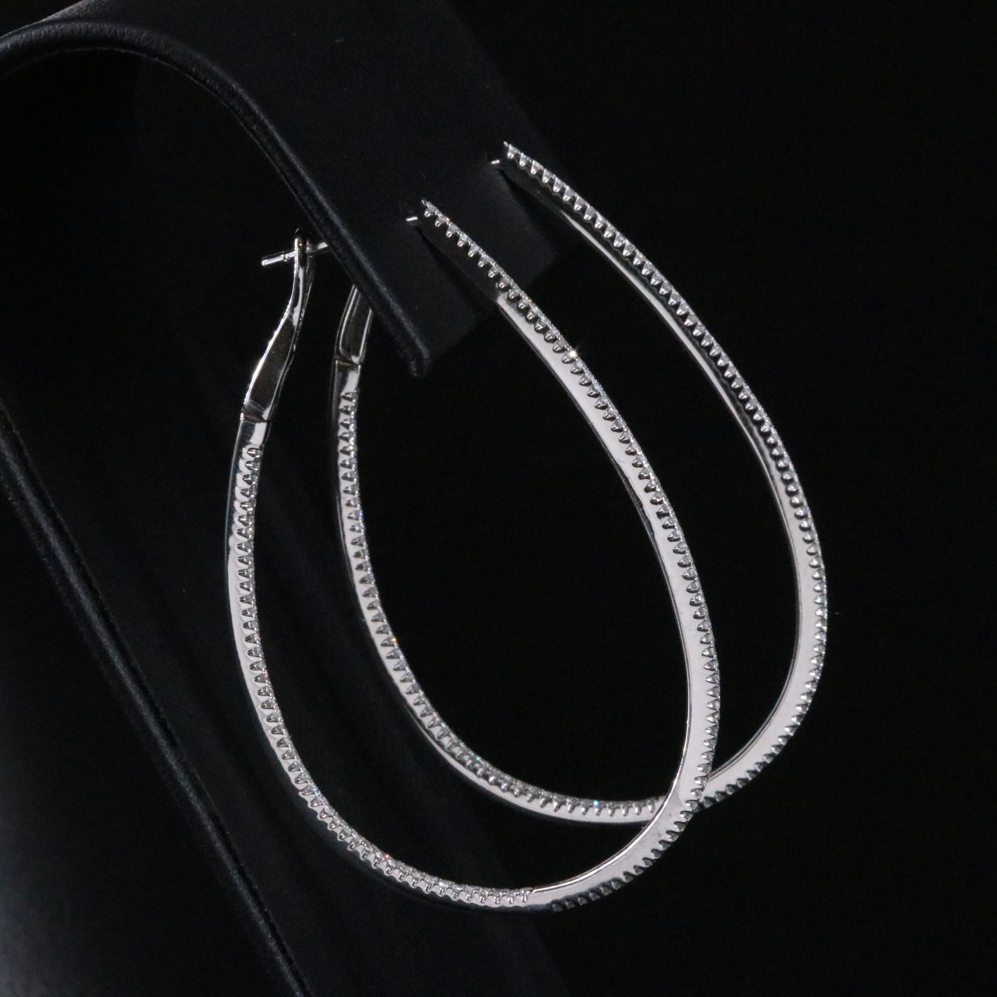 14K 0.70 CTW Diamond Inside-Out Hoop Earrings