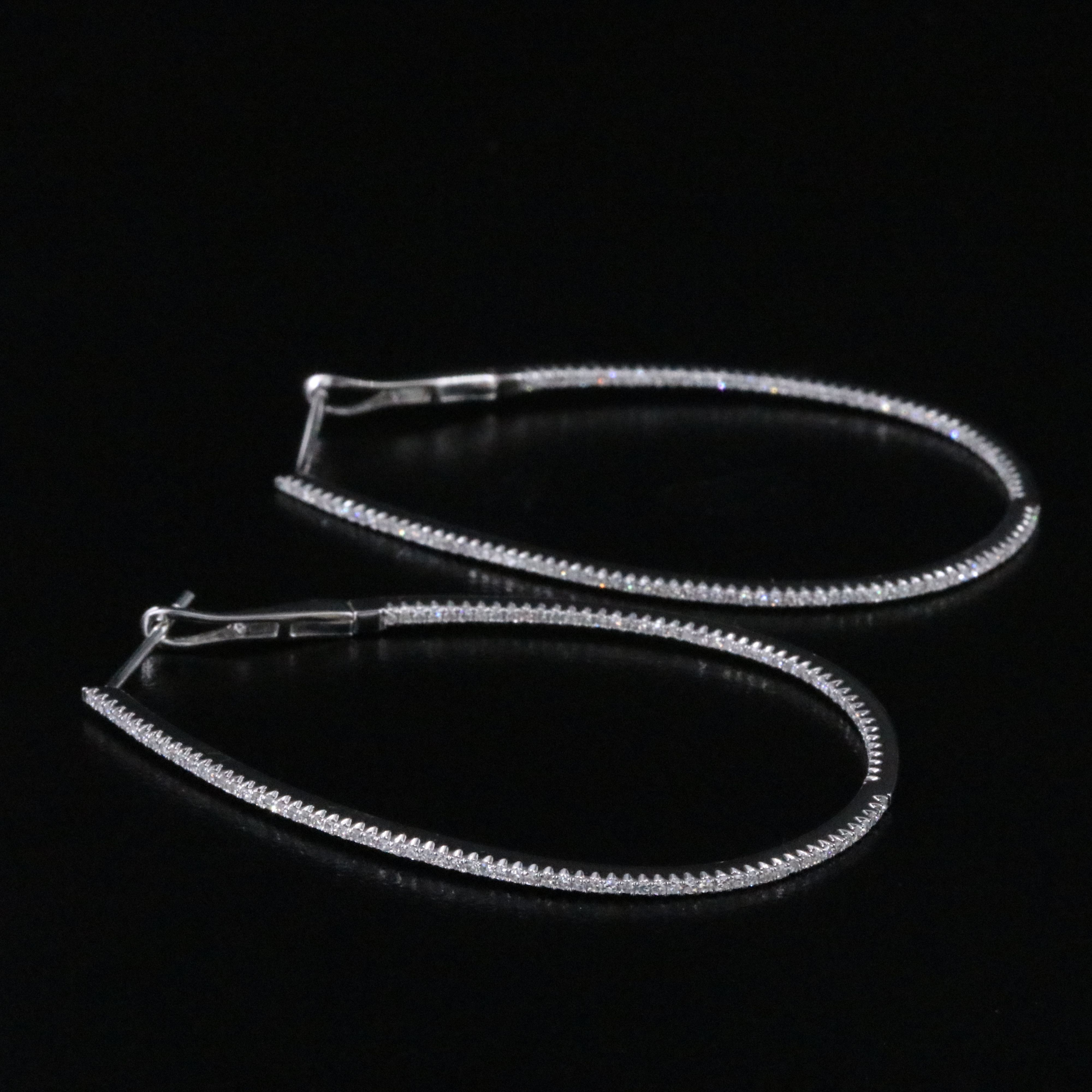 14K 0.70 CTW Diamond Inside-Out Hoop Earrings