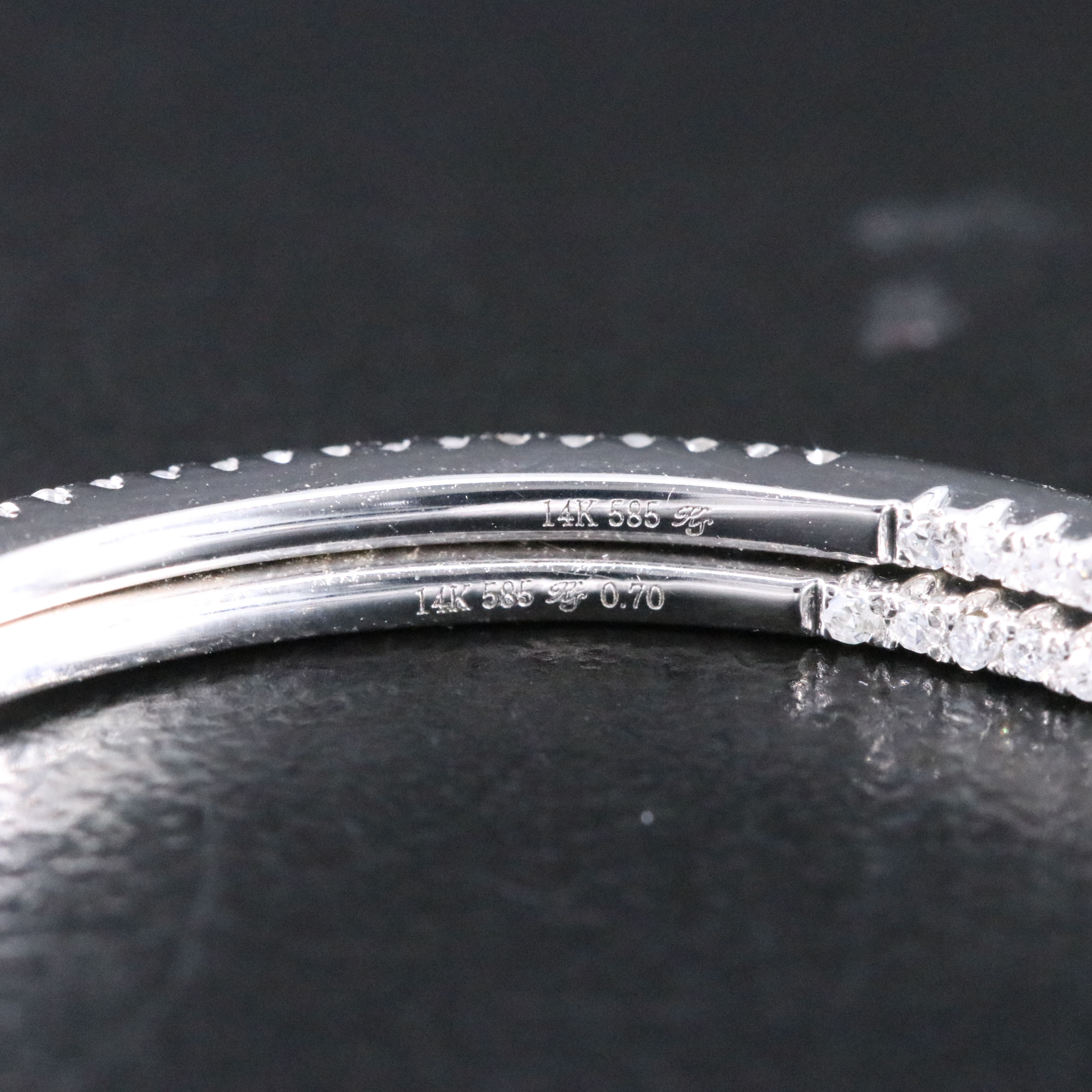 14K 0.70 CTW Diamond Inside-Out Hoop Earrings