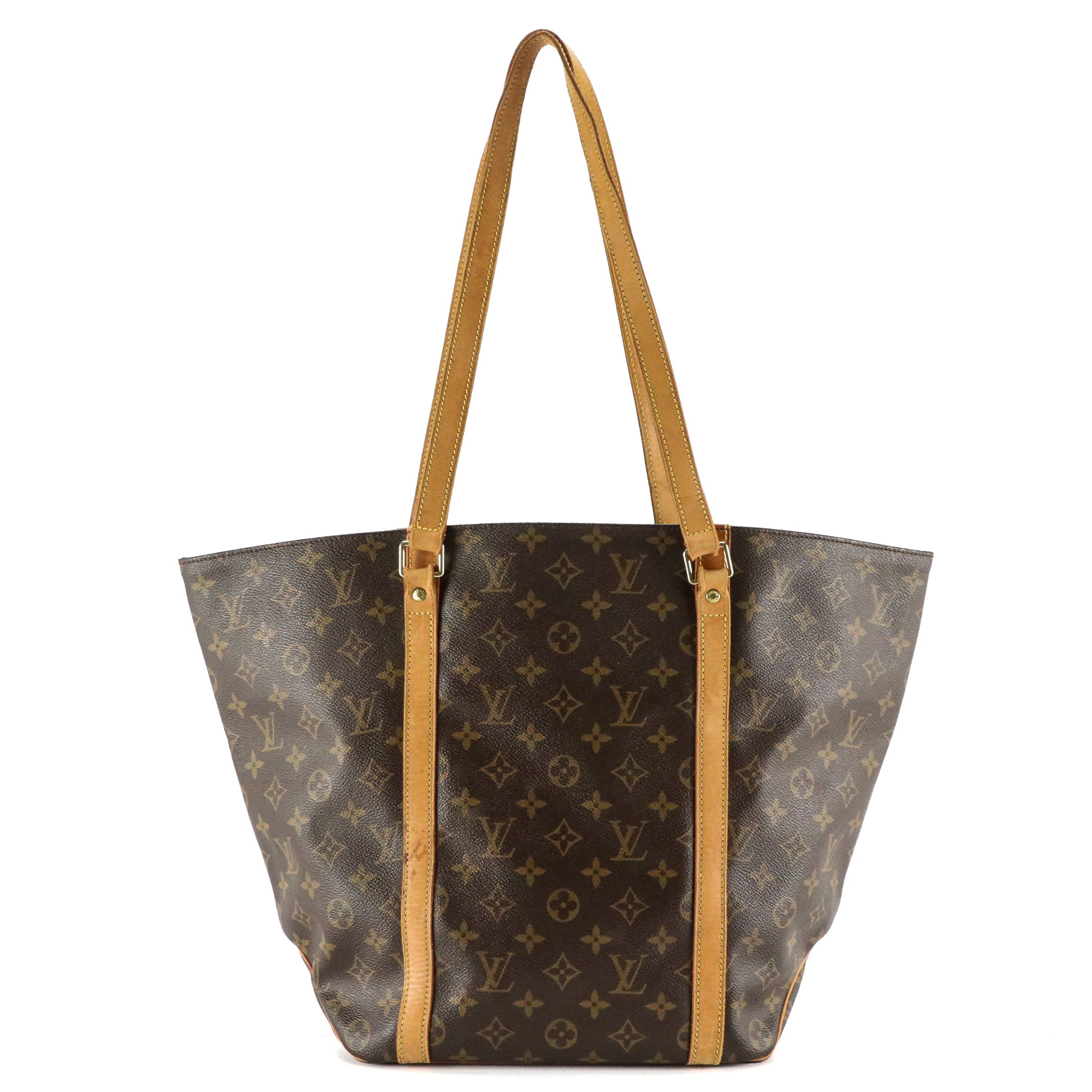 Louis Vuitton Sac Shopping Tote Bag in Monogram Canvas and Vachetta Leather