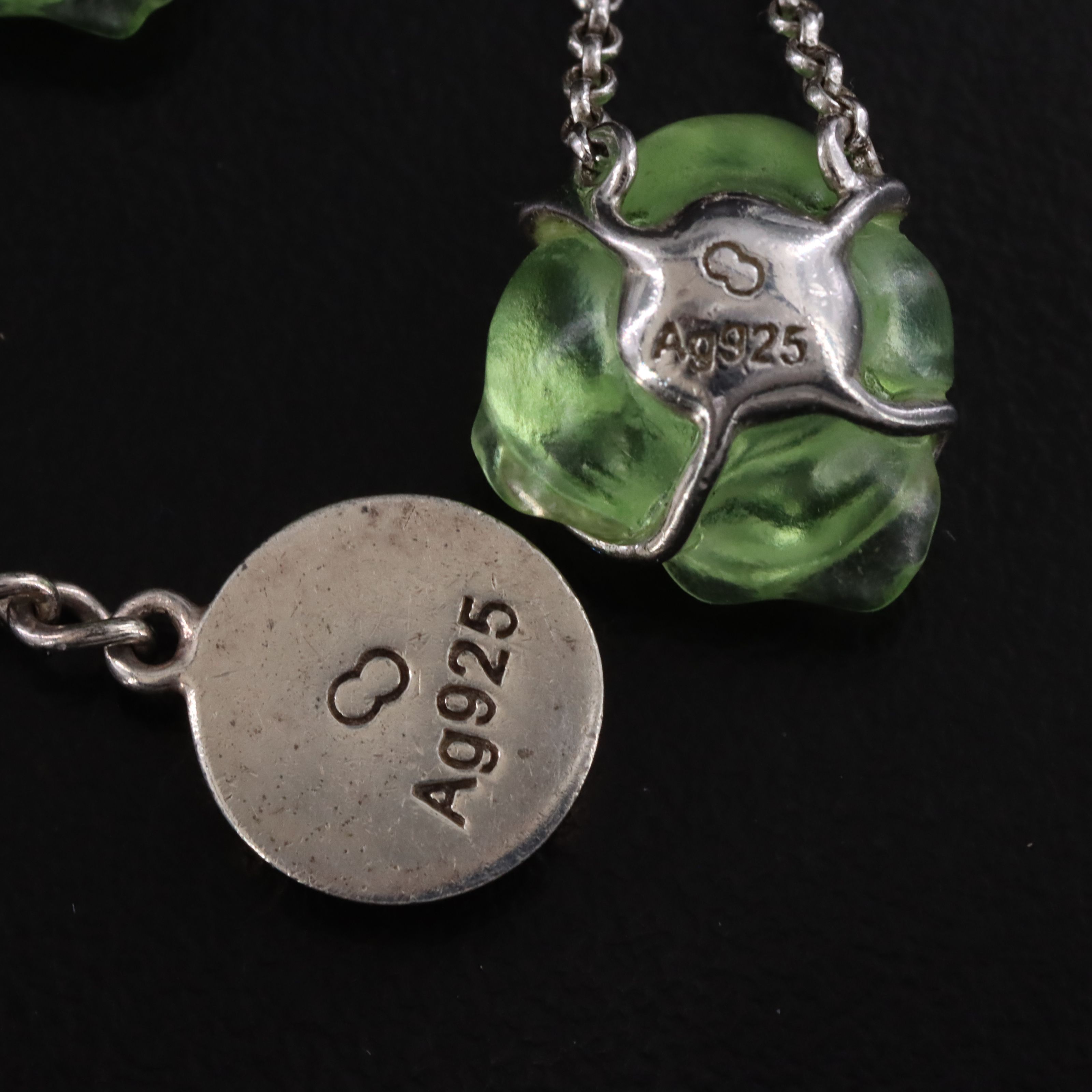 Sterling Floral Necklace and Earrings