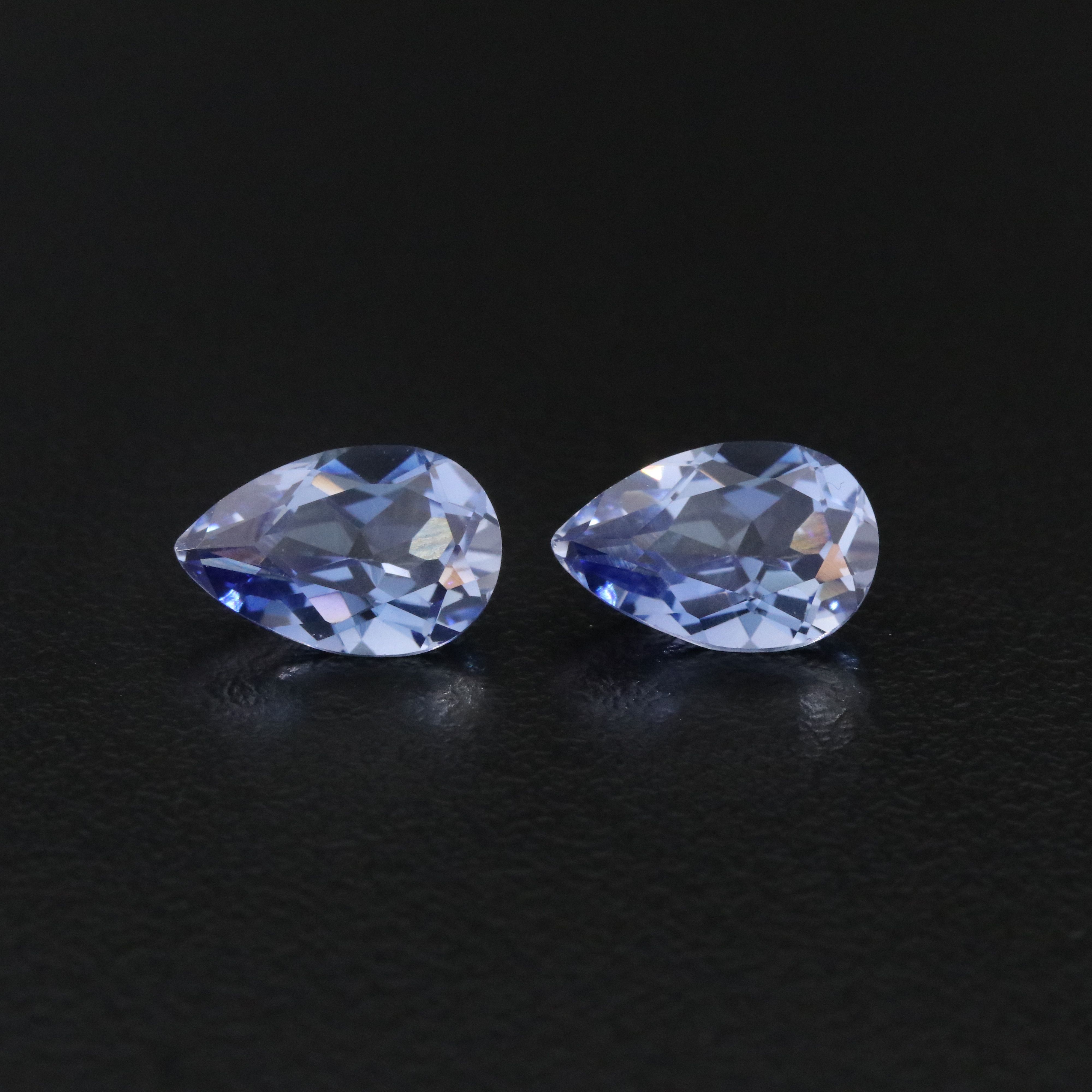 Loose 7.06 CTW Lab Grown Sapphire Pair