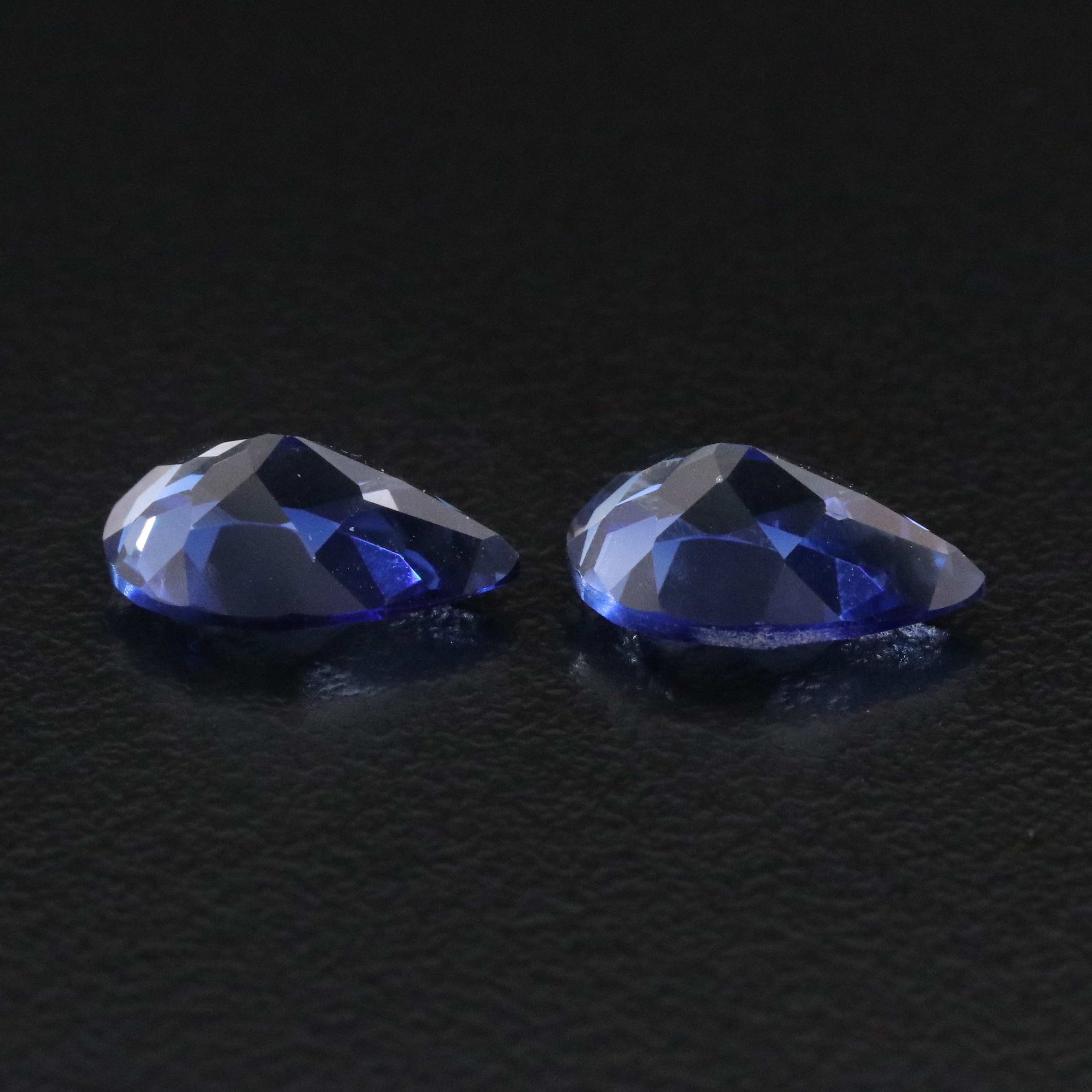 Loose 7.06 CTW Lab Grown Sapphire Pair