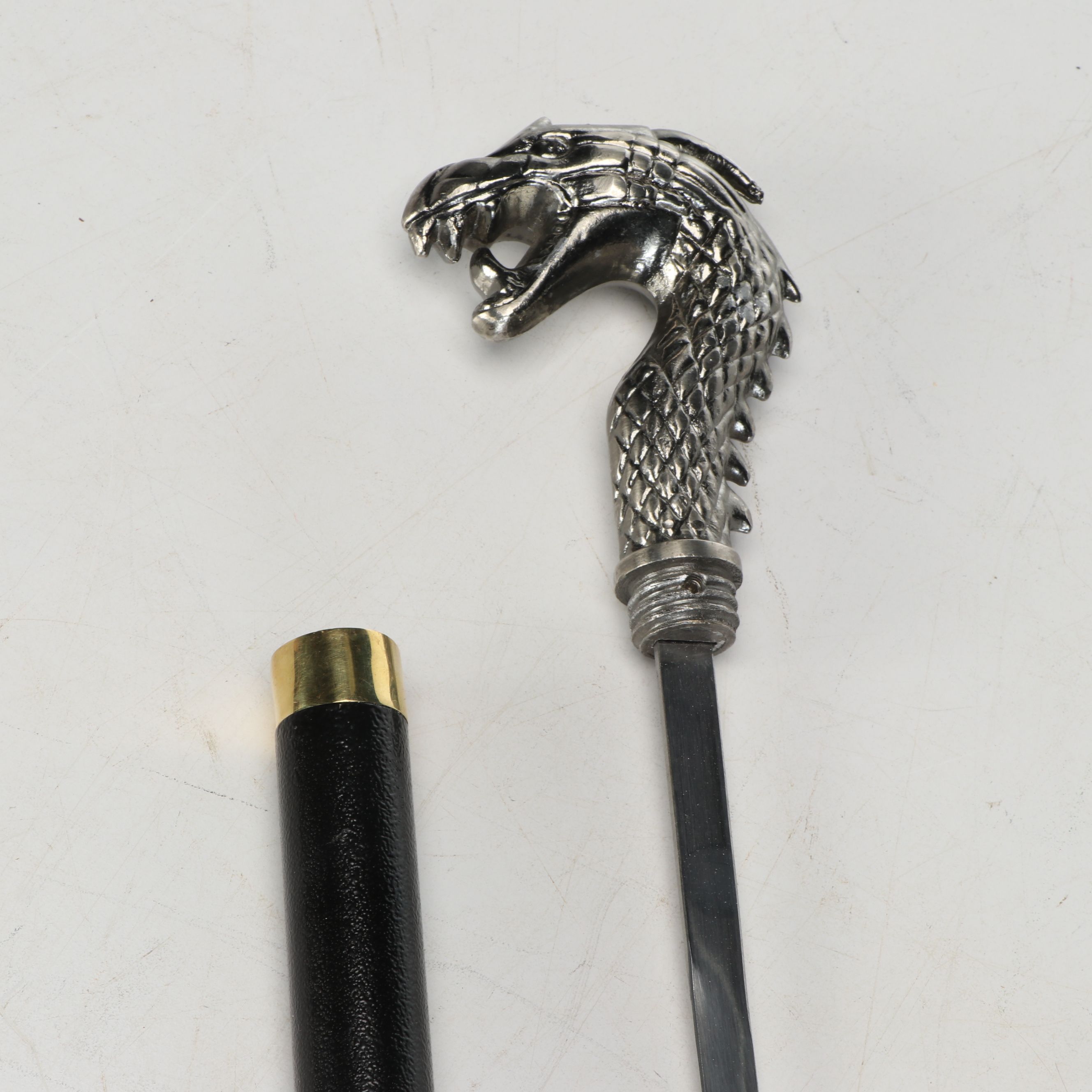 Snarling Dragon Handle Sword Cane