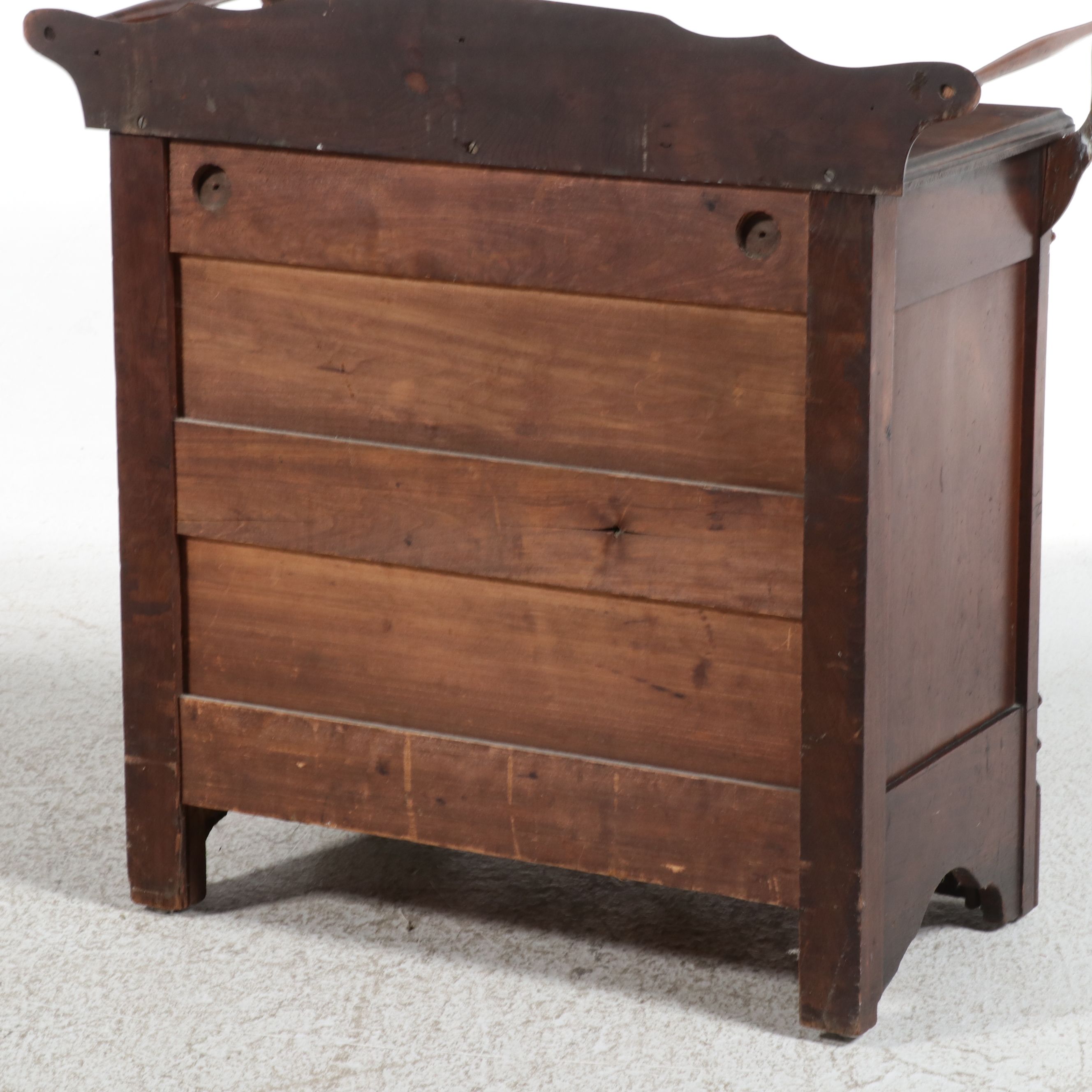 American Renaissance Revival Walnut "Wishbone" Commode, Mid to Late 19th Century
