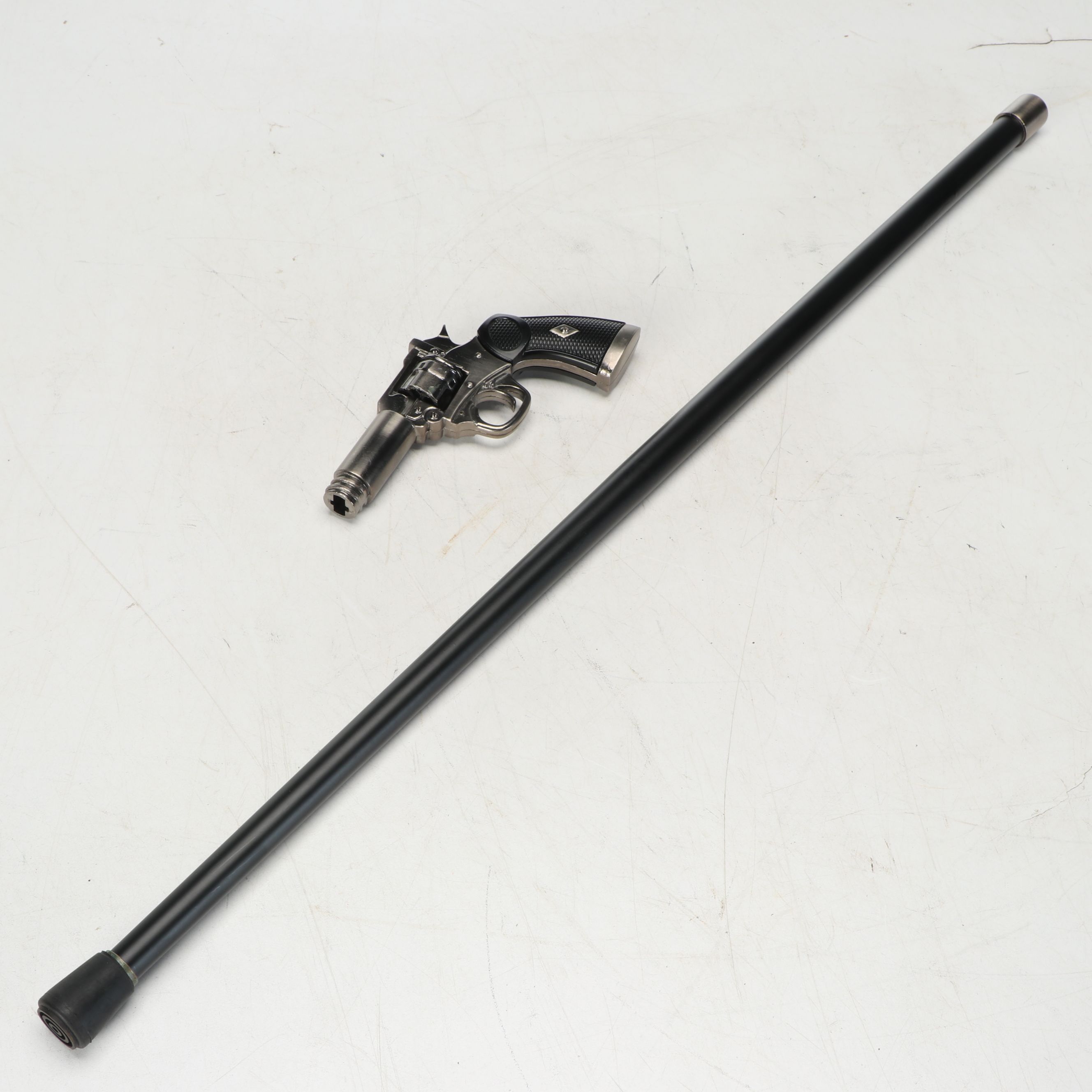 Revolver Pistol Handle Sword Cane